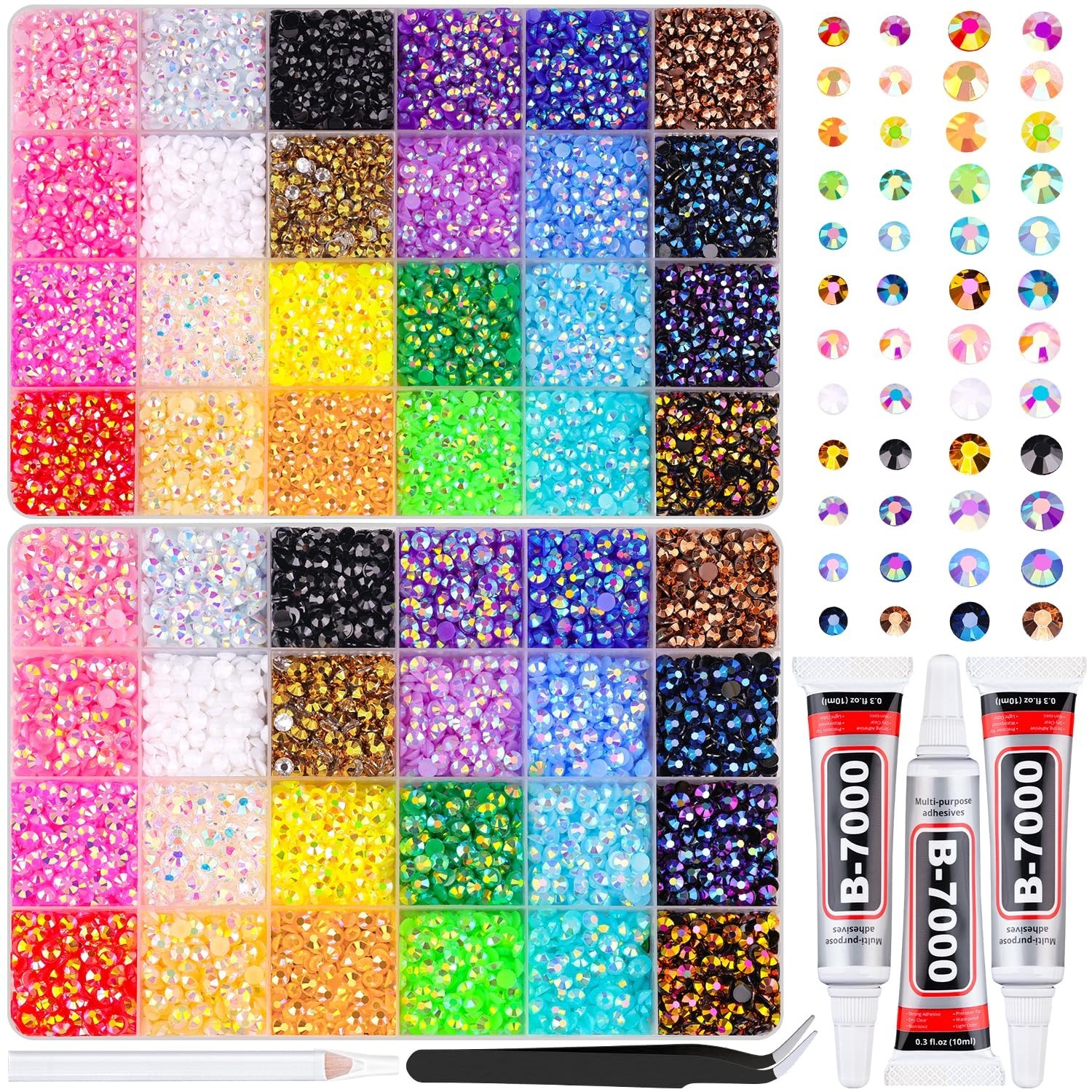 Jelly Rhinestones for Bedazzling – 24500Pcs Multicolor Gems