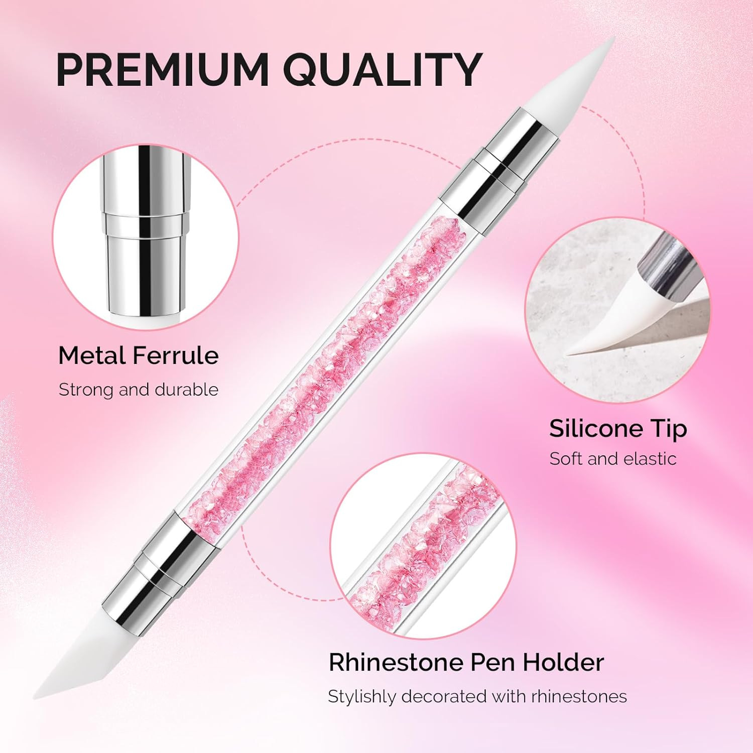 5 Pcs Nail Art Sculpture Pen Acrylic Dual Tipped Brushes for Resin Nail Art Tool