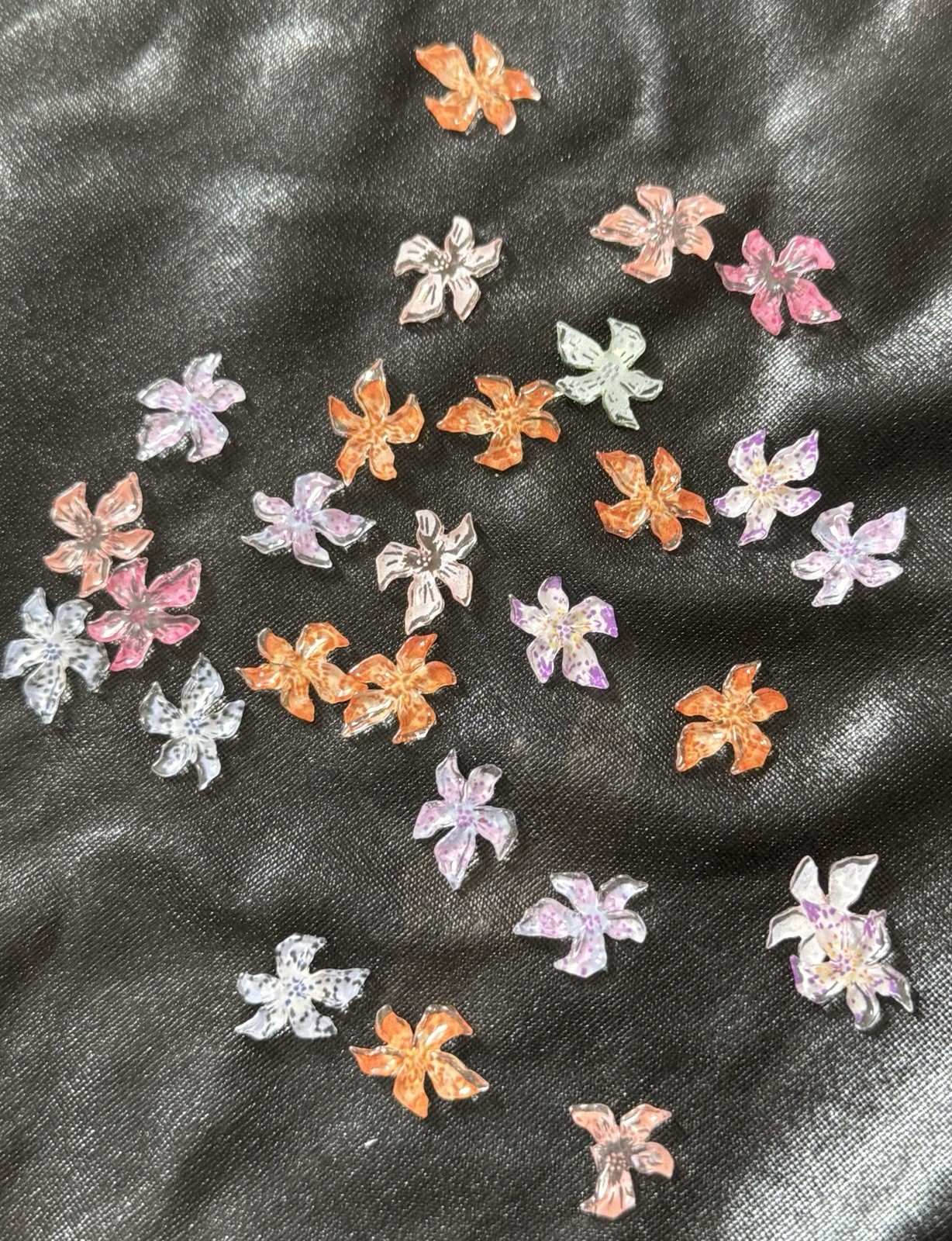 Trendy 3D BloomOrchid Flower Nail Art Charms/Flower Sakura Nail Art Decor/5 Each