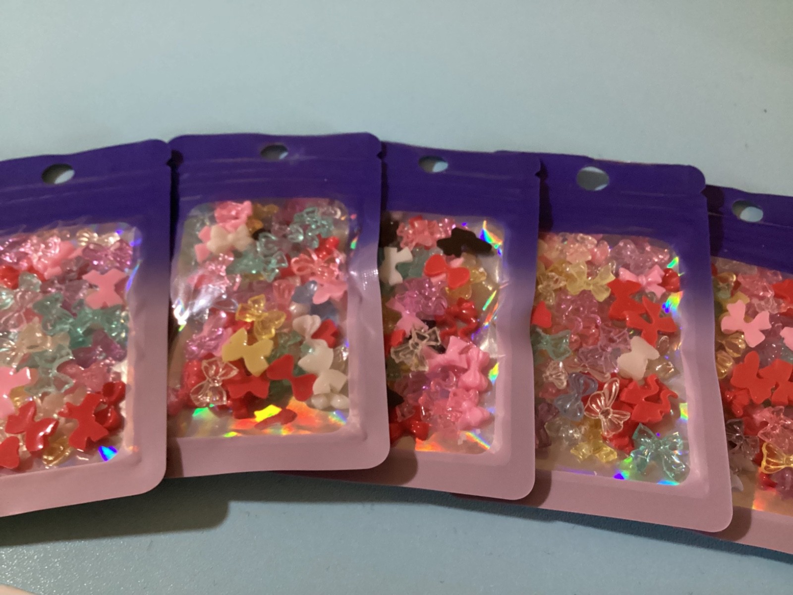 Nail Art Charms Kit, Over Mixed bows different sizes and shapesNail