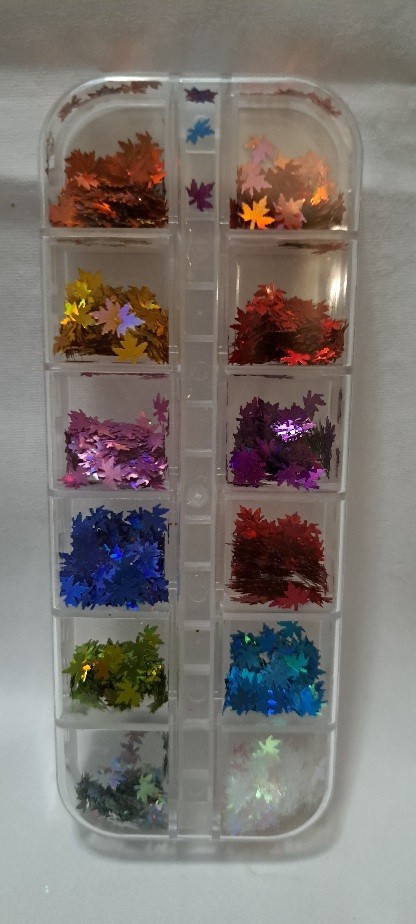 Nail Art Decoration Christmas Autumn Sequins 3 Boxes Set C