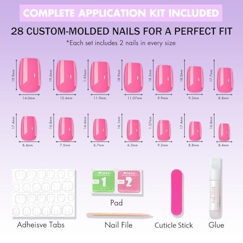 Medium Short Square Royal Blue Press On Nails – Fake Nails with Royal Blue