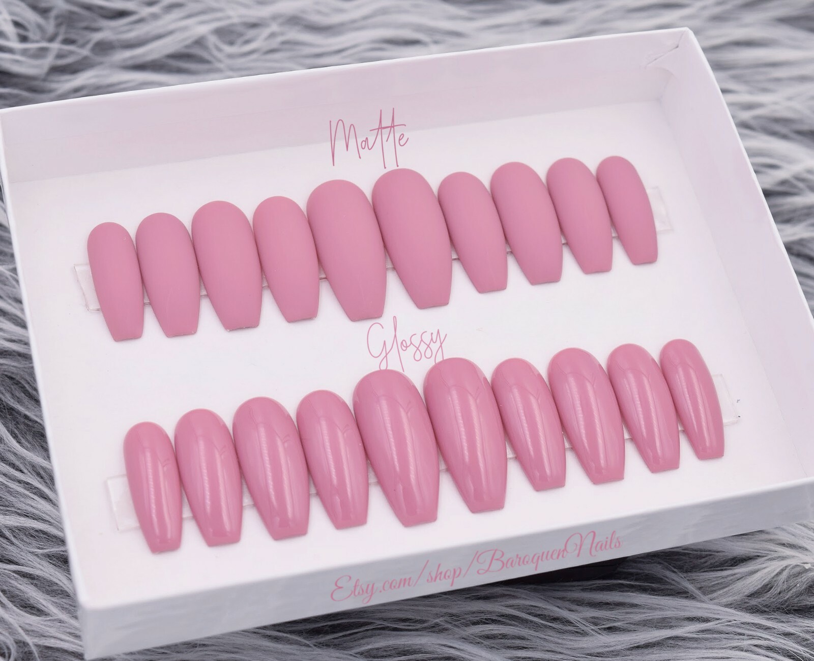 Nude Mauve Press On Nails | Pink Sugar Nails | Long Nails | Coffin Nails Gel