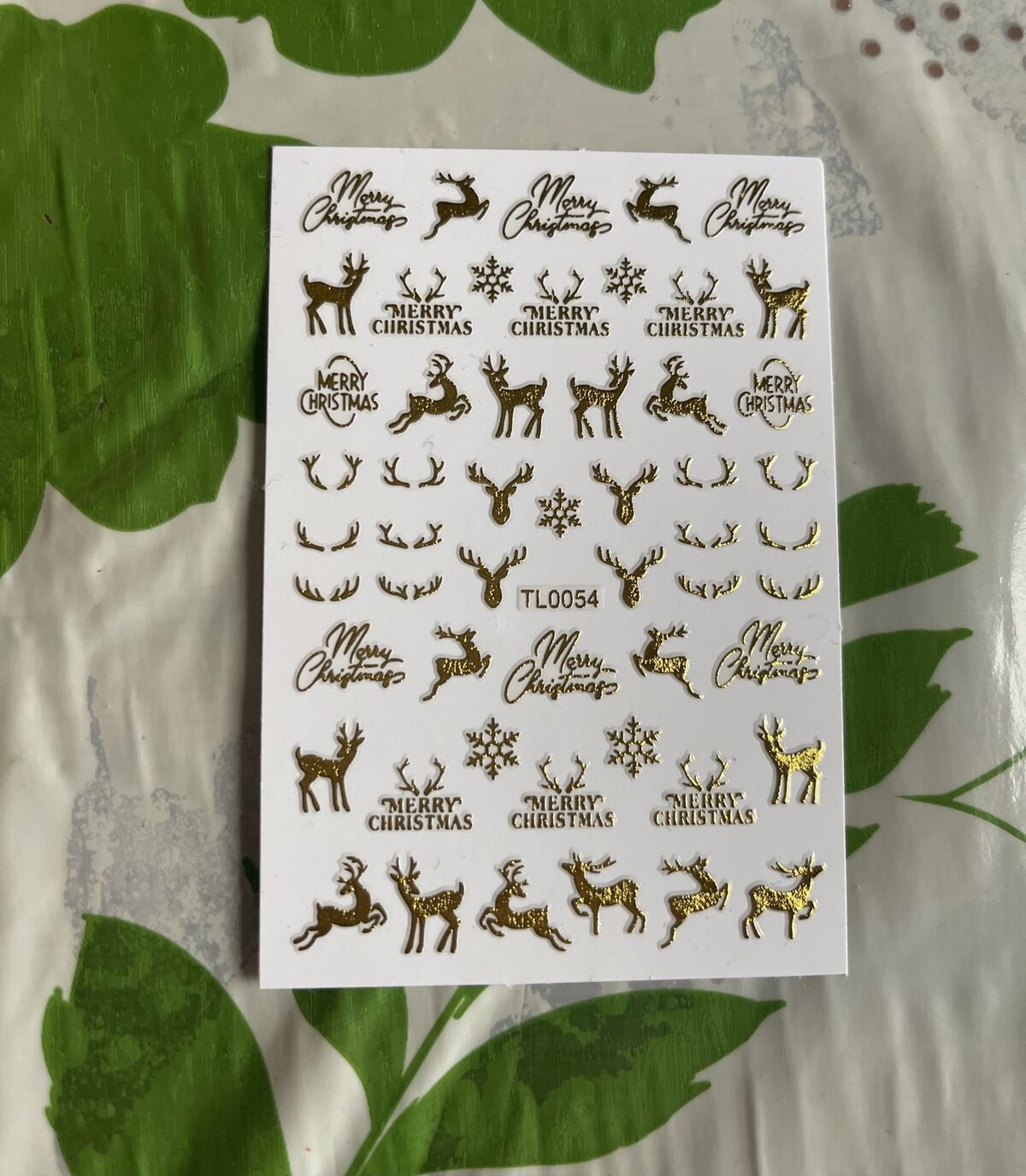 Christmas Nail Stickers TL0054 Gold