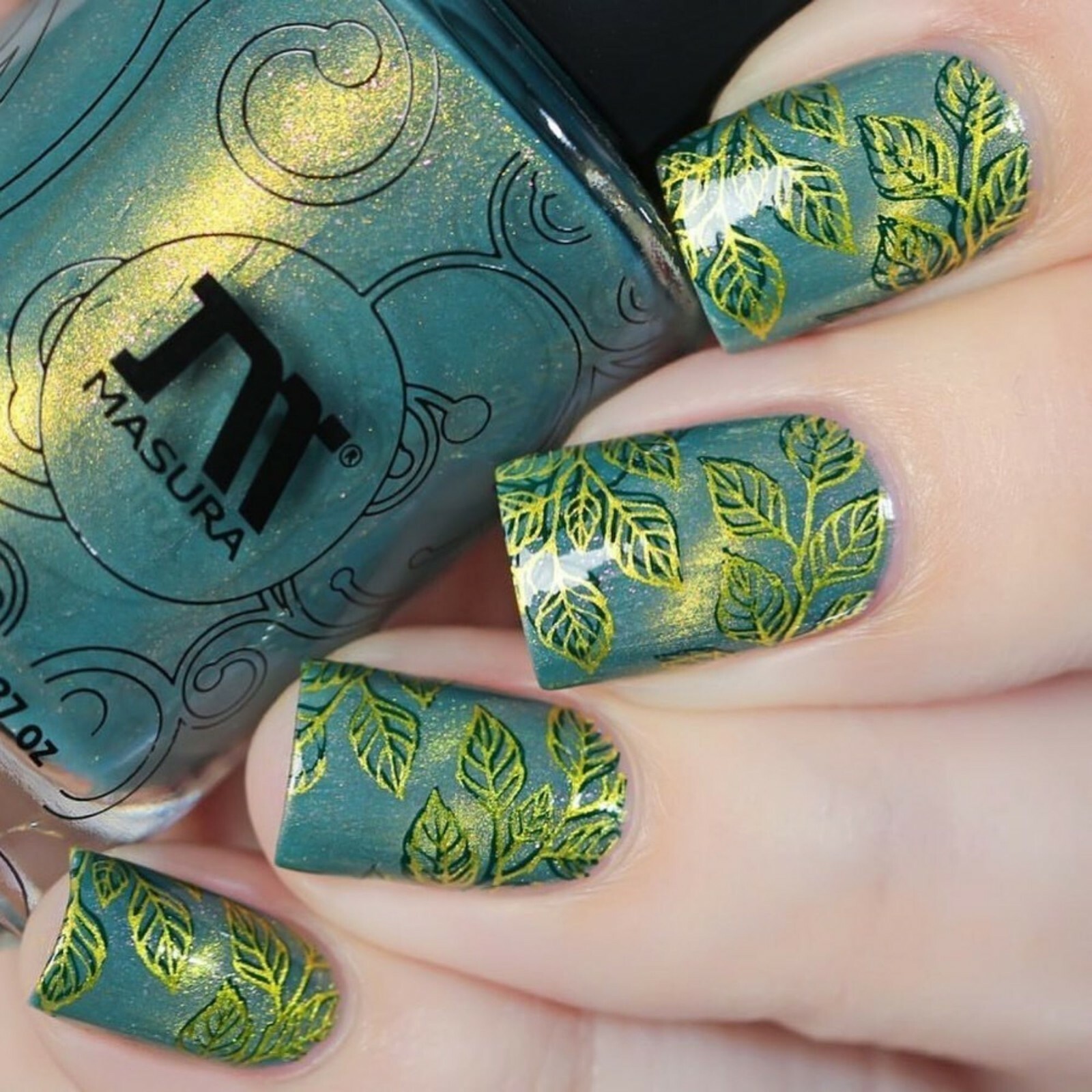 B037 Growing Beauty Stamping Plate For Stamped Nail Art Design