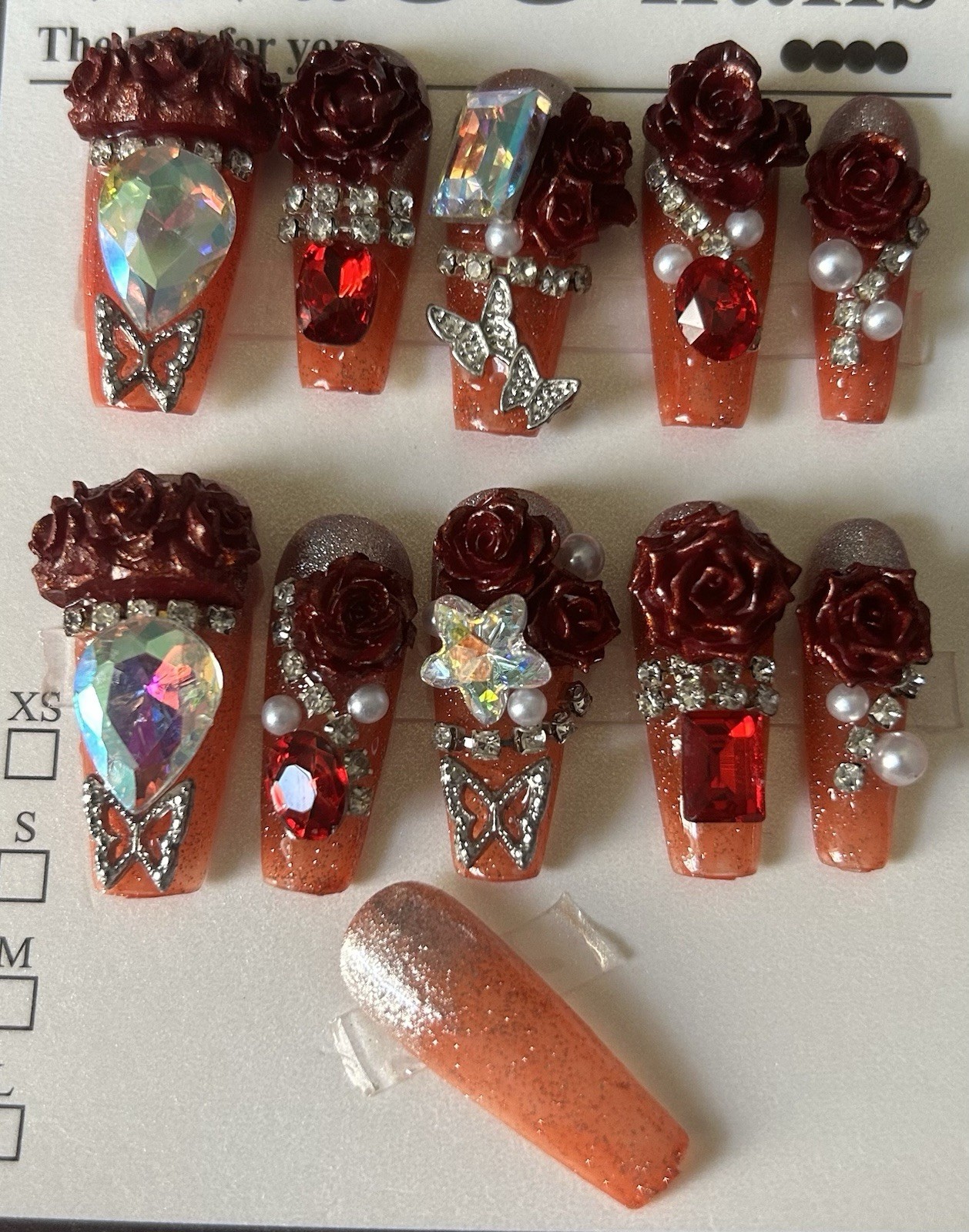 Bling Acrylic Press On Nails