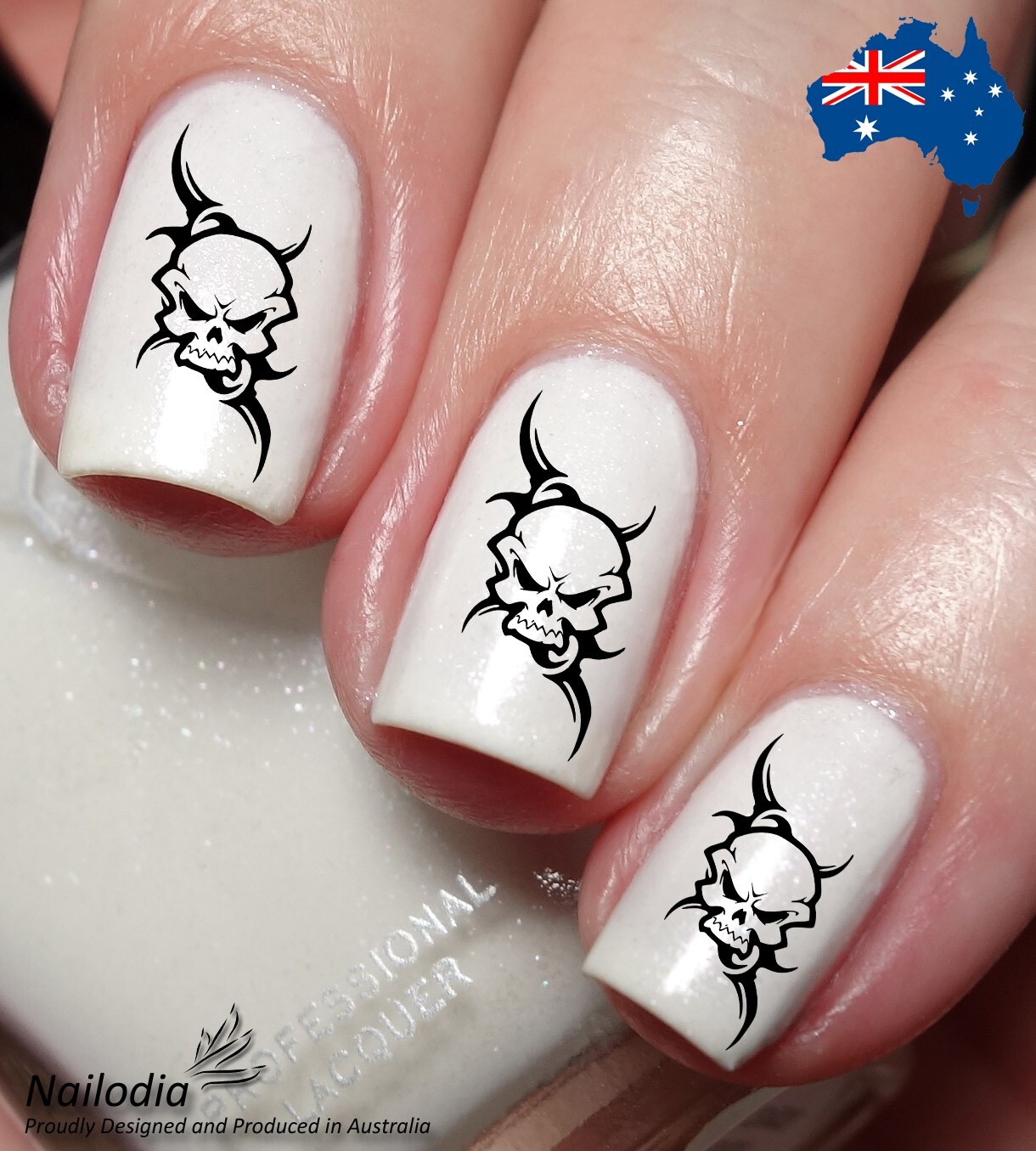 Tribal Skull Nail Art Decal Sticker Water Transfer Slider