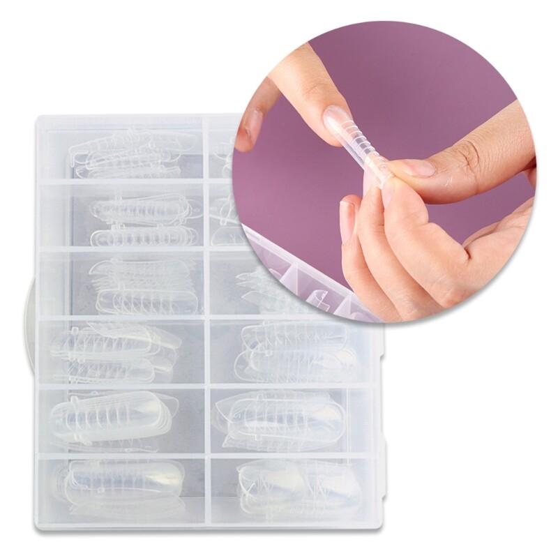 Nail Dual Forms for Poly Nail-Gel Clear Nail Mold for Builder Nail Gel-Extension