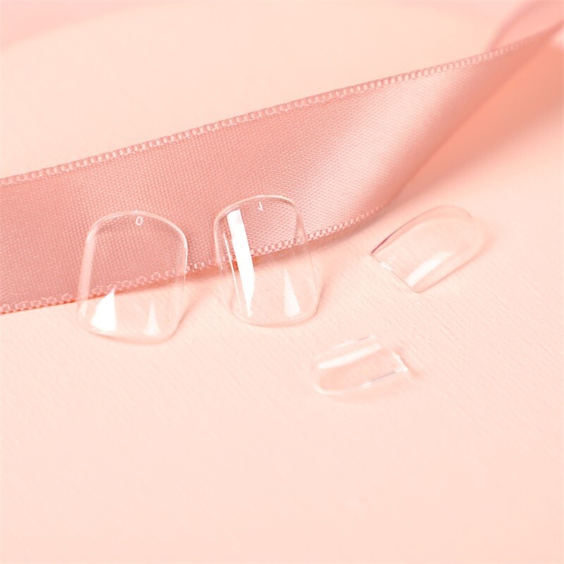 240pcs Ultra Short Square Gel Nail Tips Full Coverage Extension False Nails