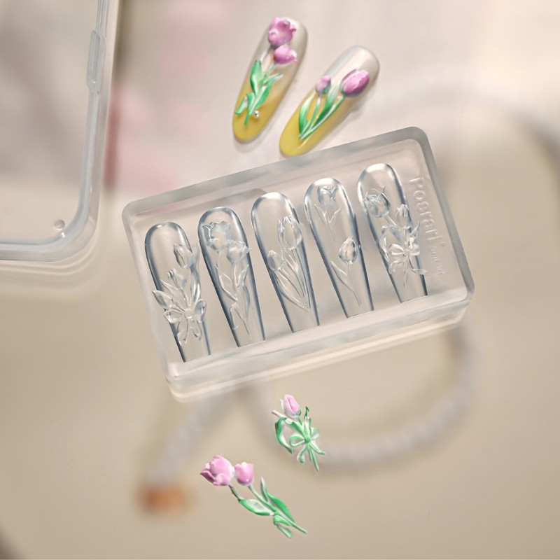 Tulips Shape Small Accessories Crafting Molds Present for Beauty Enthusiasts