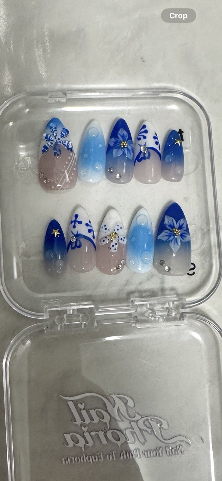 Nail Phoria Hand Made Press On Nails Blueberry Açaí Size Small