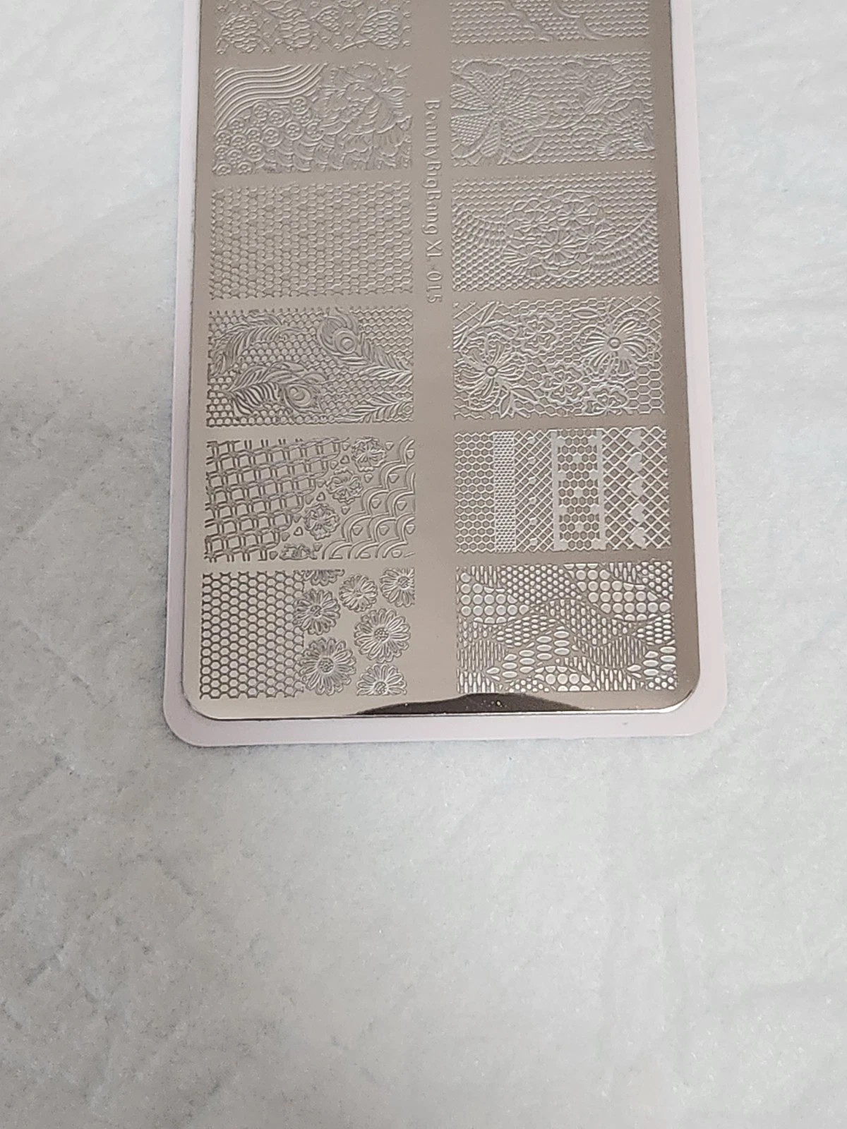 BeautyBigbang Nail Stamping Plate – XL015 Florals & Lace