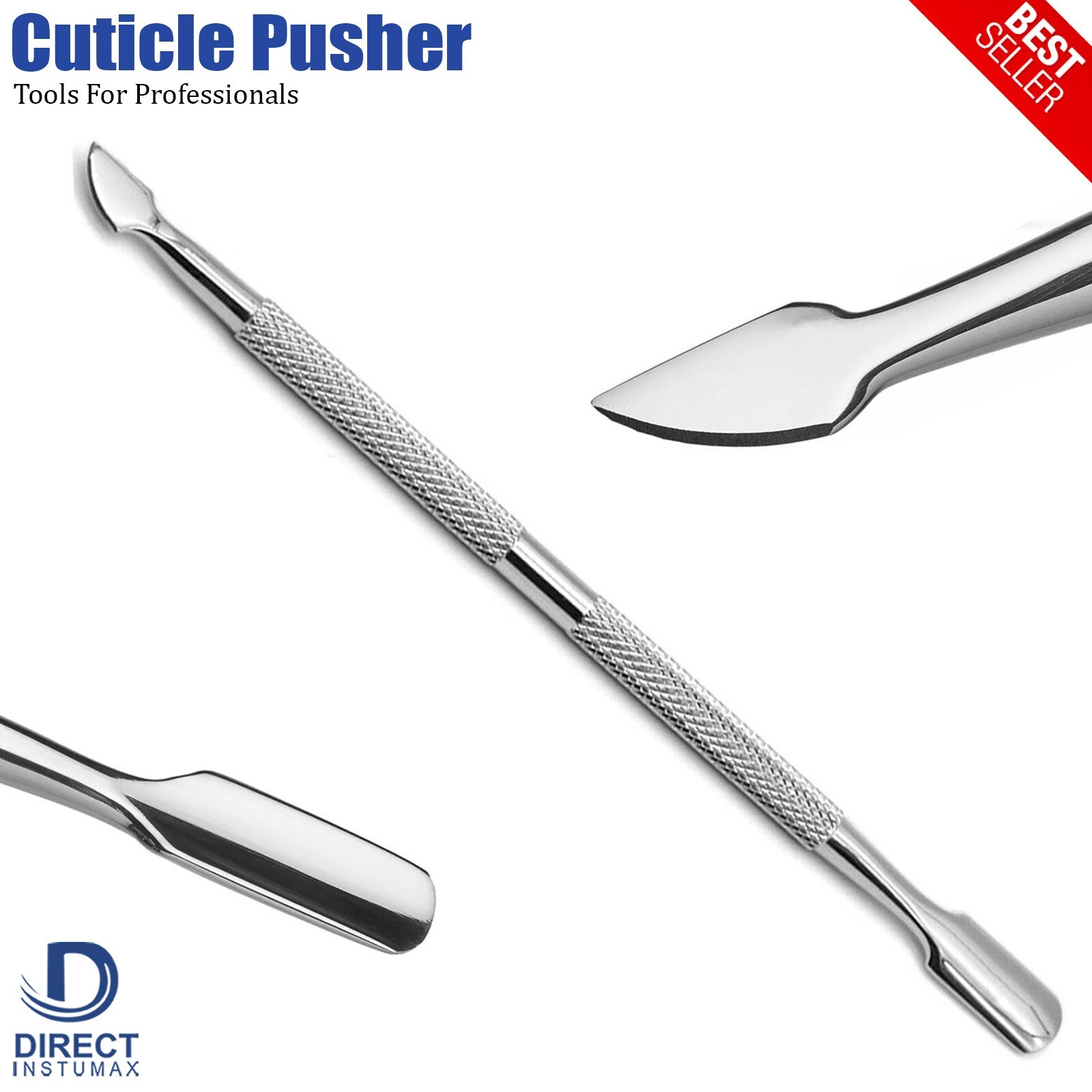 Stainless Steel Nail Cuticle Pusher Scraper Remover Manicure Pedicure Arts Tool
