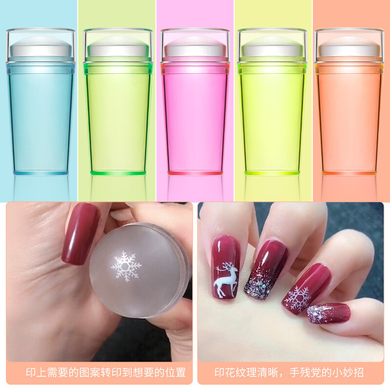 Clear Jelly Nail Art Stamping Transfer Stamper Scraper Plate Manicure Tool Kit