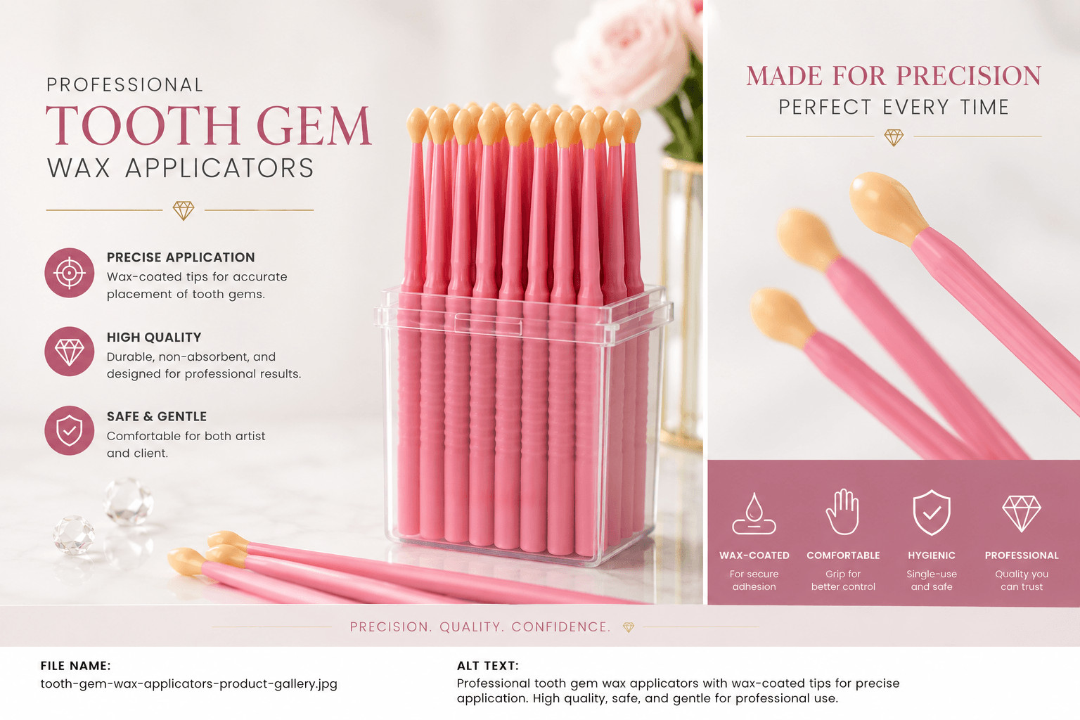 Tooth Gem Wax Applicator Picker Tool for Crystals Dental Gems Jewelry