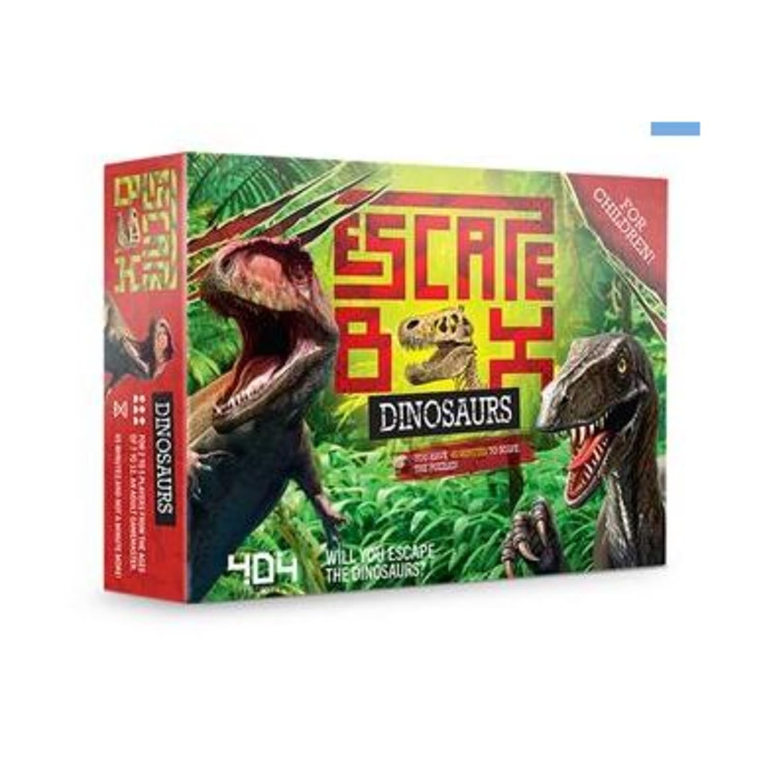 404 on the Board Escape Box Dinosaurs | Room in a Fun for Large, Multicolor