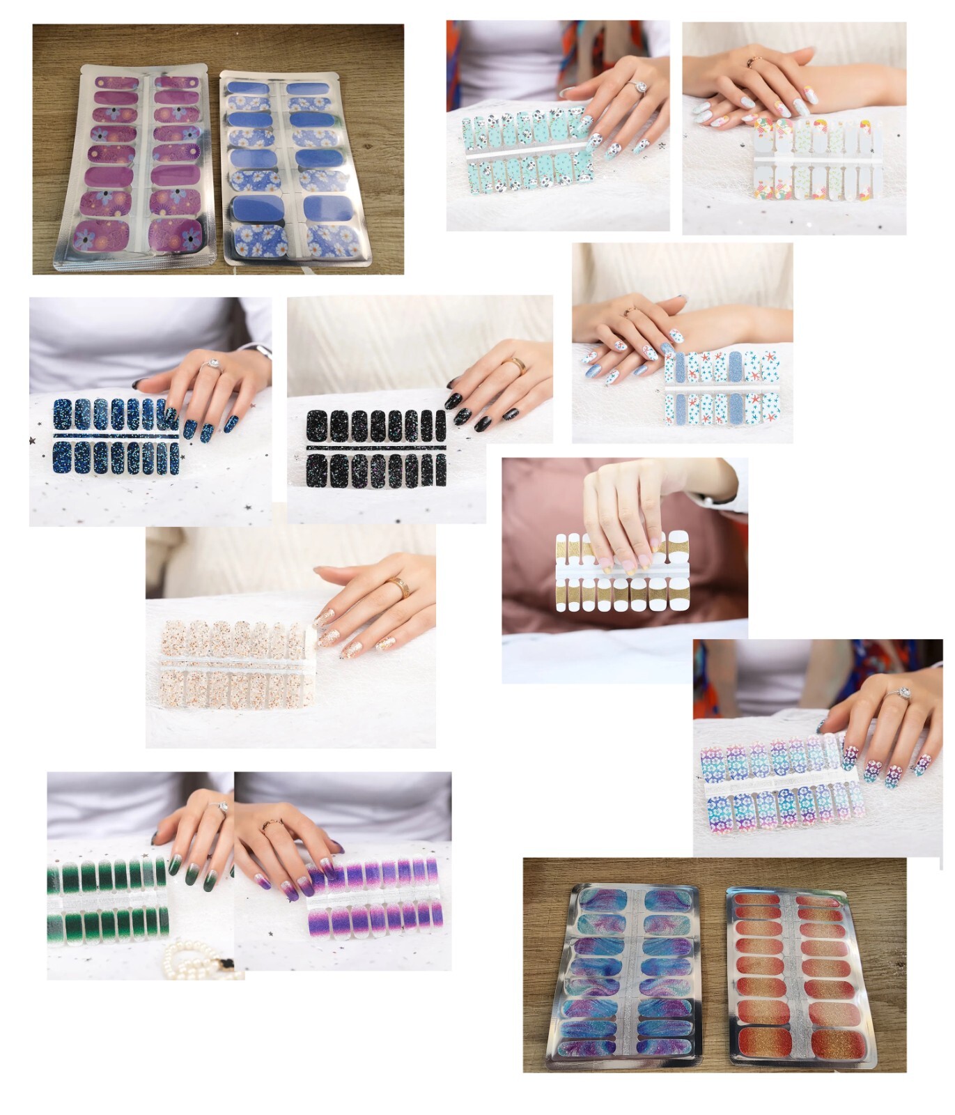 Beautiful B Nail Polish Strips Sprinkle Nail Wraps Nail Stickers 100% Real Nail