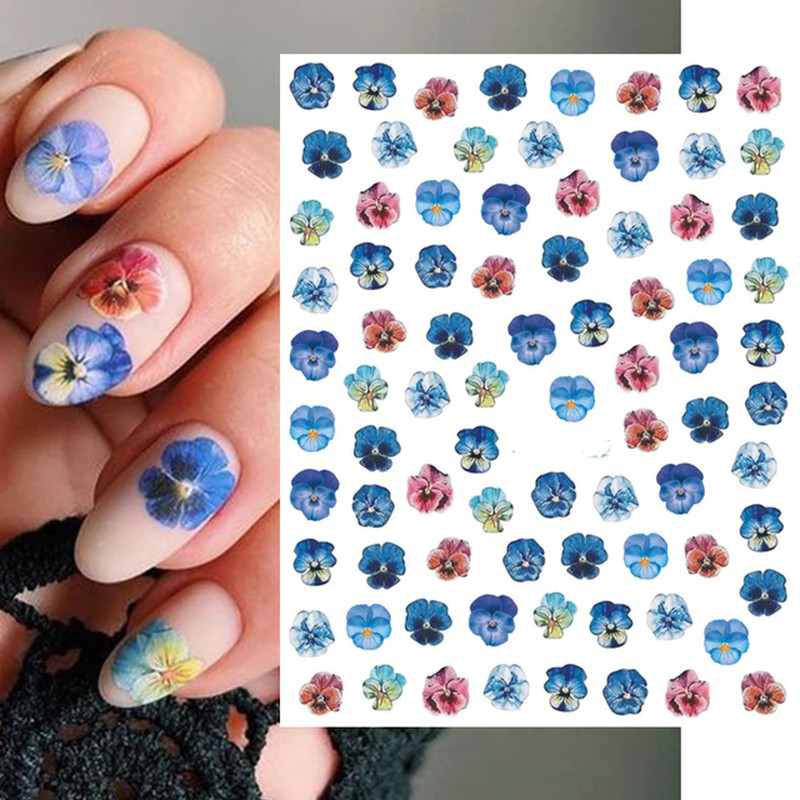 Nail Art Decals Summer Daisy Fruits White Florals Petals Flowers