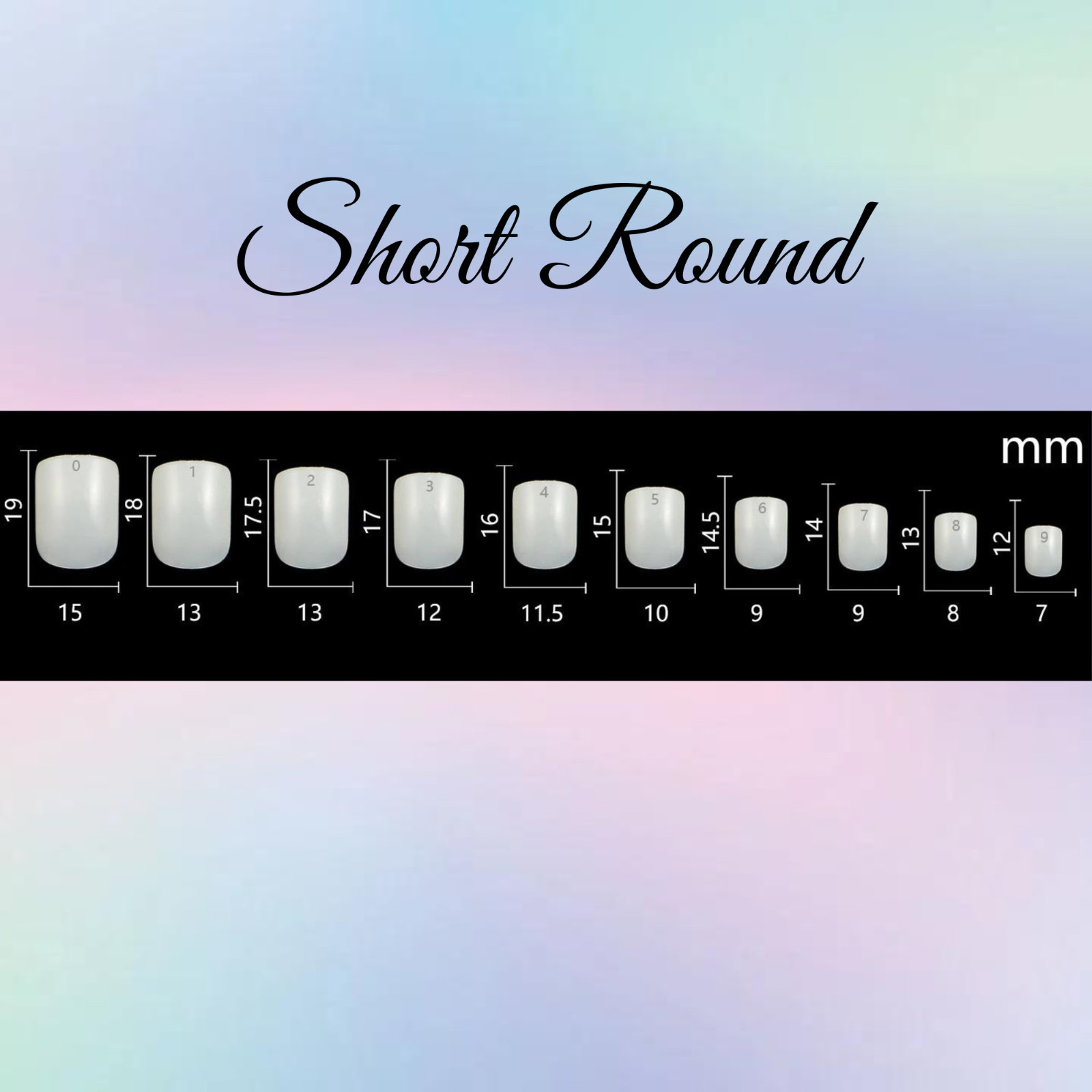 Summer Fruits Press-On Nail Set – Short Round (Size 0-8)