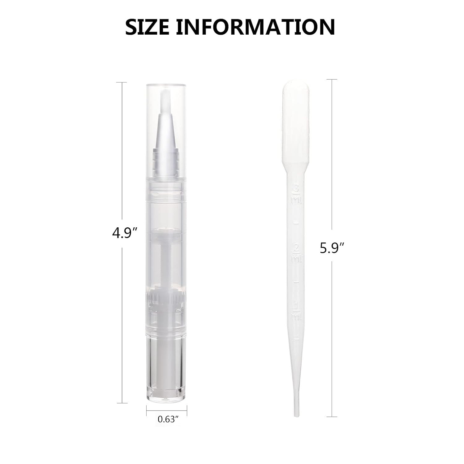 5-Count Leak-Proof Cosmetic Applicators for Oil, Serums & Nail Treatments