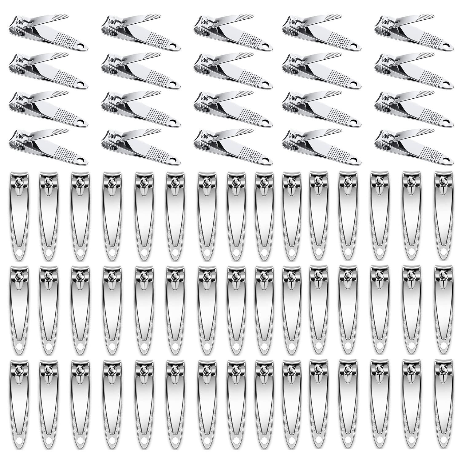 80 Pack Nail Clippers Bulk,Nail Clipper Set Flat Trimmer Portable Bulk in Bul…