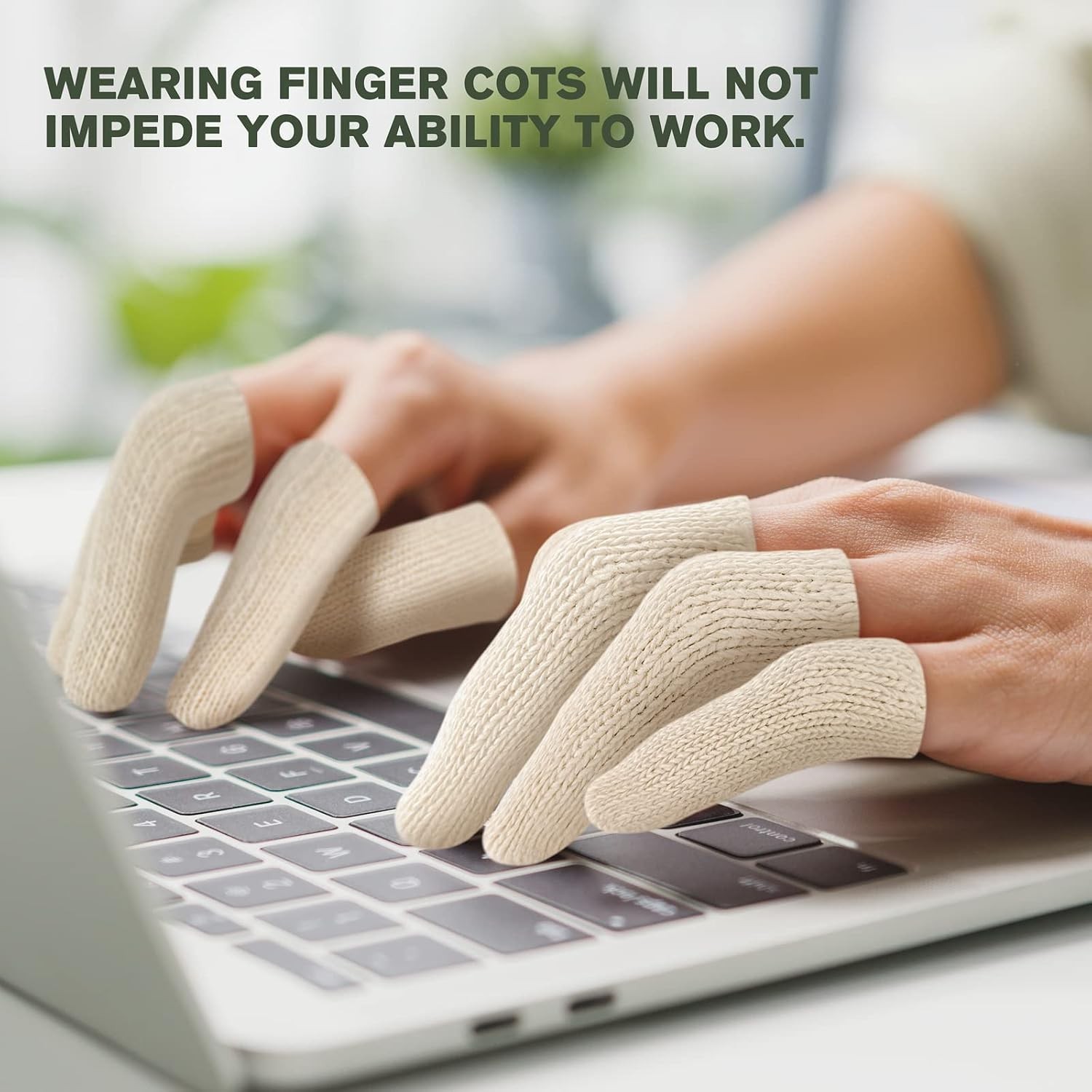 Cotton Finger Cots Cotton Cushion 20PCS for Cracked Skin, Eczema, Calluses, M…