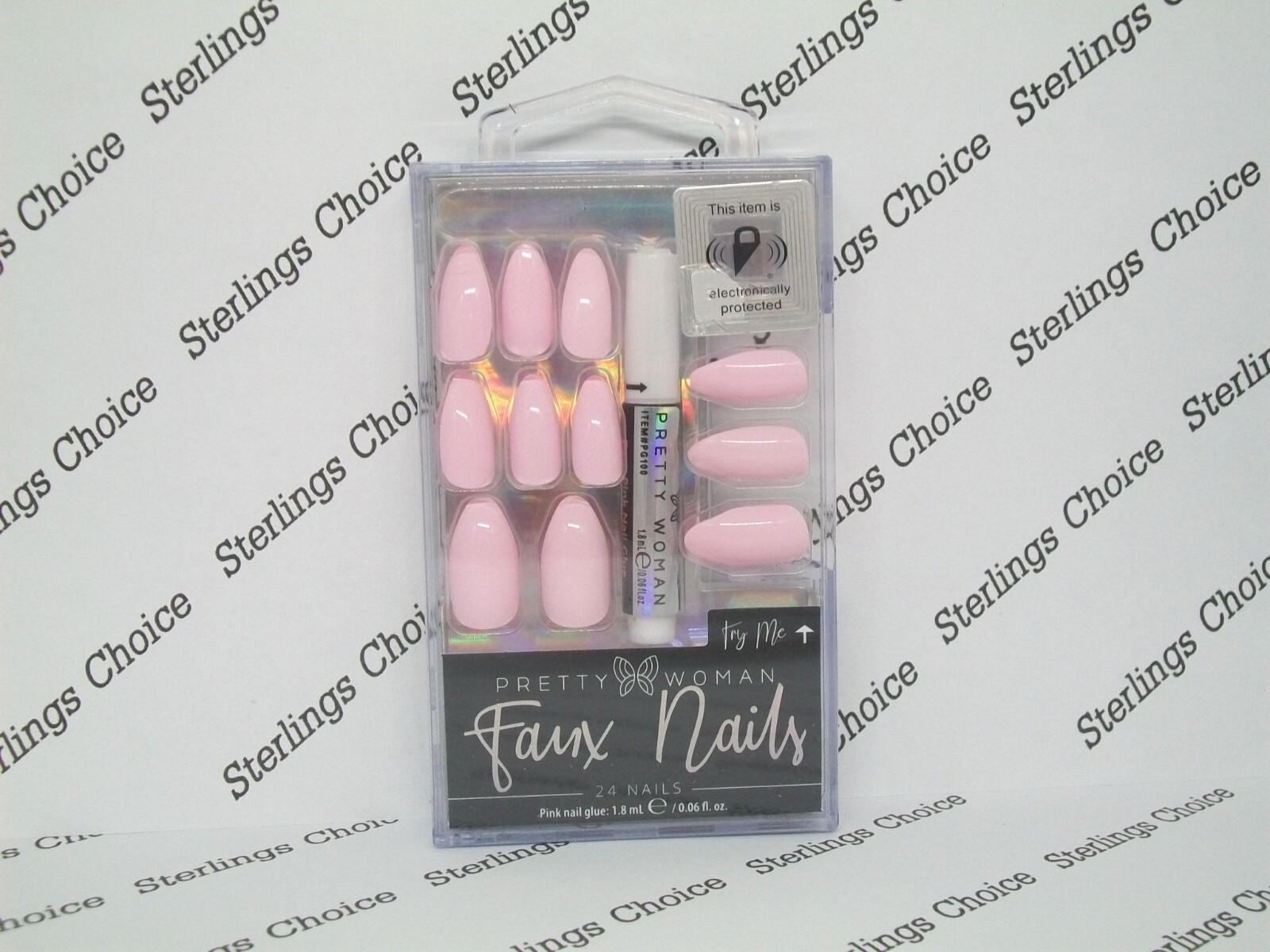 Pretty Woman Faux Nails #PDV169 Solid Baby Pink