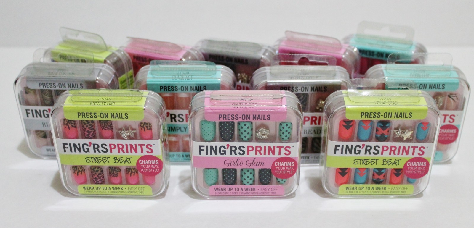 Fing’rs Prints 24 Pieces Press-On Nails Finger Prints Fake Nails BUY 2 GET 1 FRE