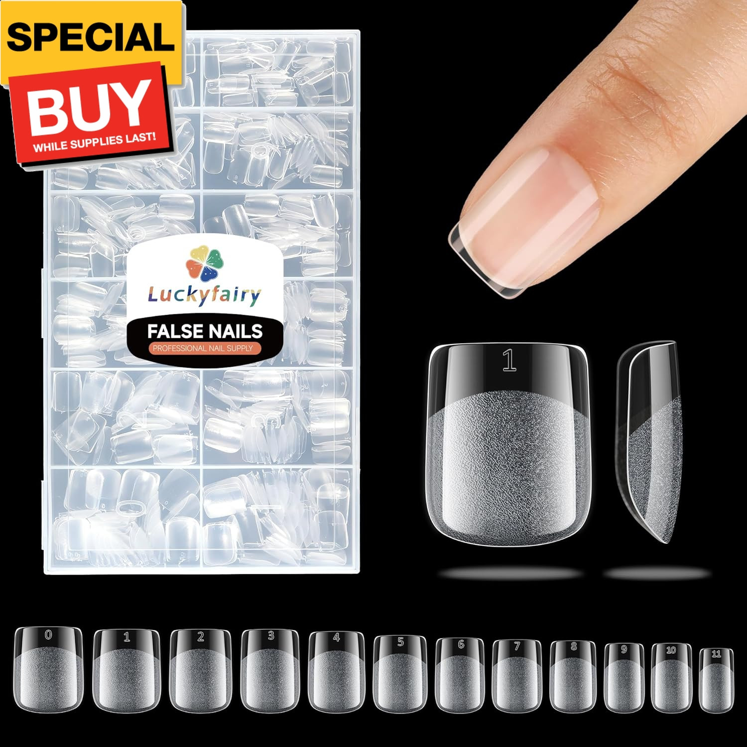 XS Short Square Fake Nails, 504pcs Soft Gel Pre-Shaped Acrylic Extra Short Squar