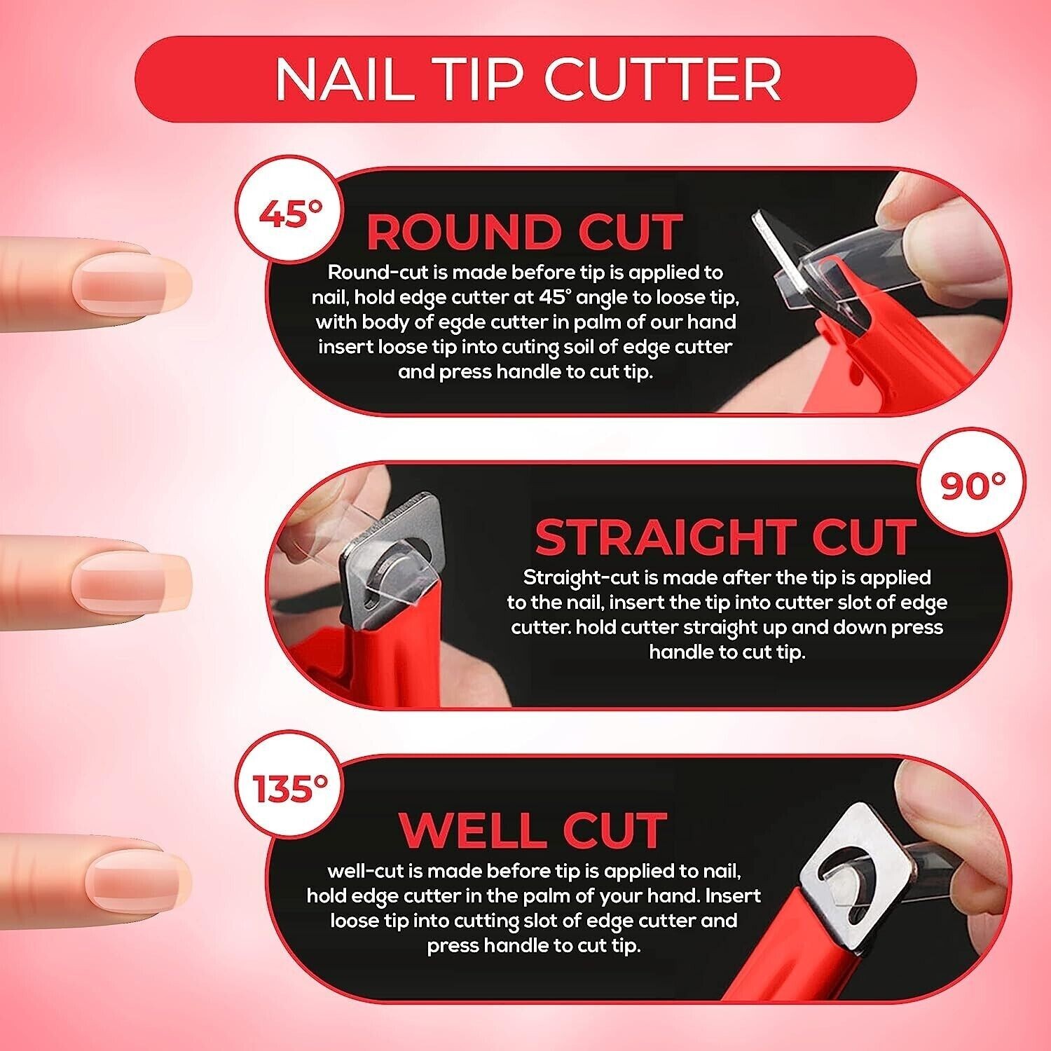 Nail Art Cutter UV Polish Gel Acrylic Tips Trimmer Clipper False Nails Clipper