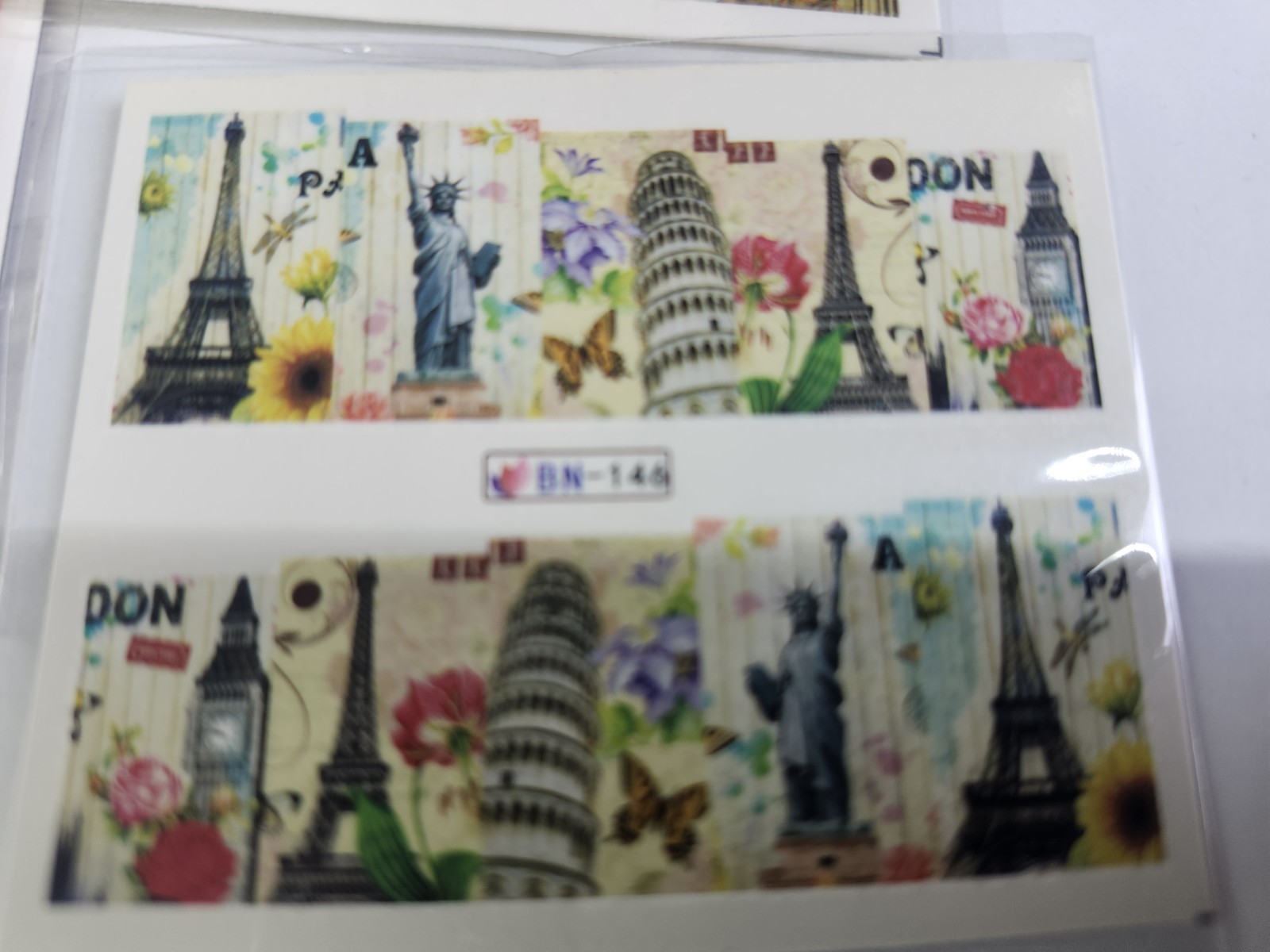 Nail Art Water Transfer Stickers Flower Butterfly Decals Tips Decoration 6pcs $8