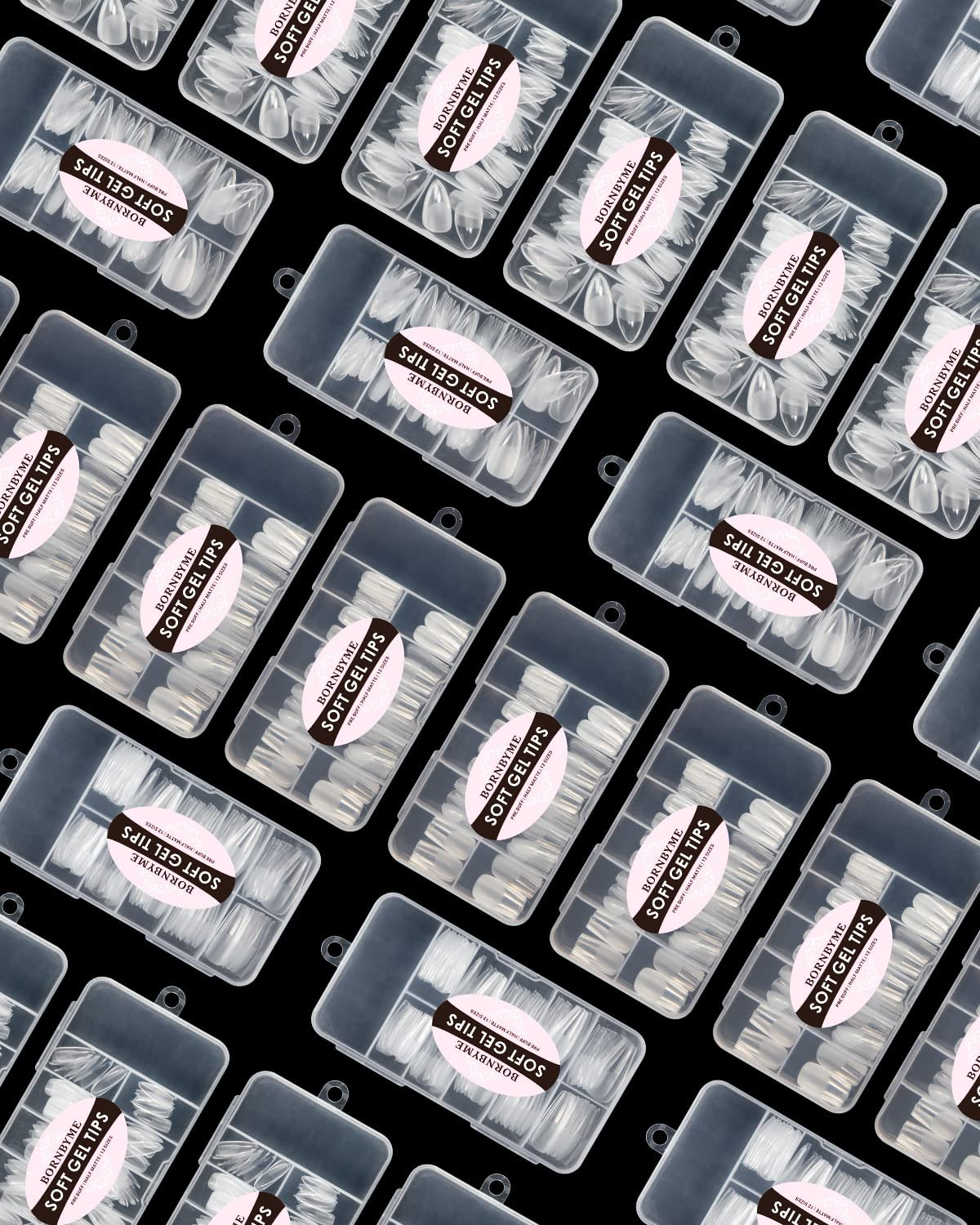 Soft Gel Nail Tips Medium Stiletto, 120PCS Pre Buff Full Cover Shaped Nail Exten