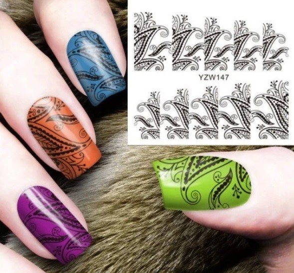 Flower, Floral Nail Art Water Decals DIY Nail (Group 1)