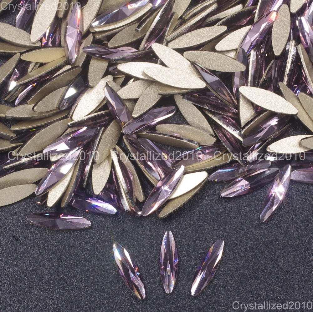 Top Quality Czech Crystal Rhinestone Navette Flatback Nail Art Decoration 3x11mm