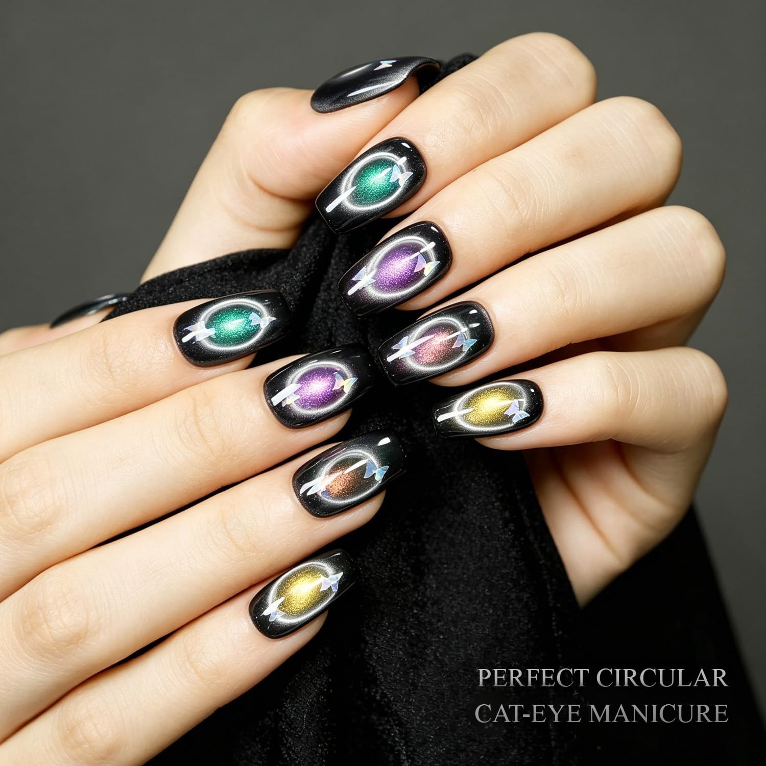 Ring Cat Eye Magnet Set for Nails with Hollow Circle,Ball Magnet & 3-in-1 Mag…