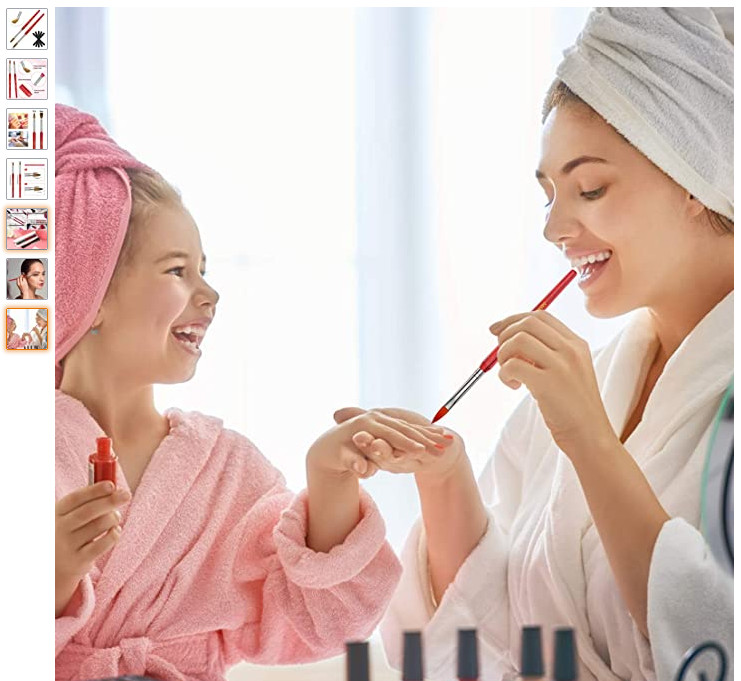 Nail Brush 100% Pure Kolinsky Hair Acrylic Nail Art Brush Red Wood Pen Nail Brus