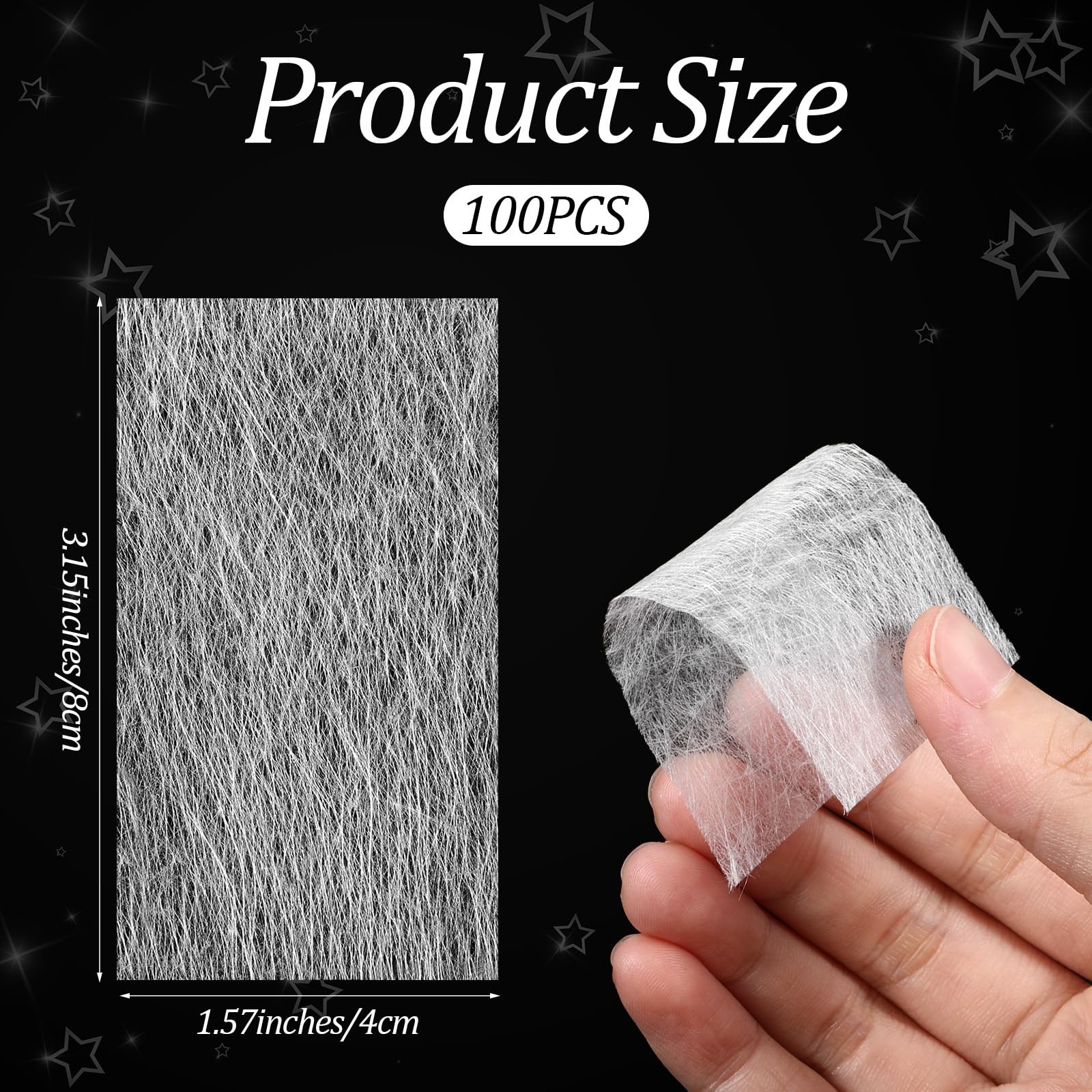 RAHHLIZS 100 Pcs Fiberglass Nail Wraps, Silk Wrap 3.15×1.57in, White