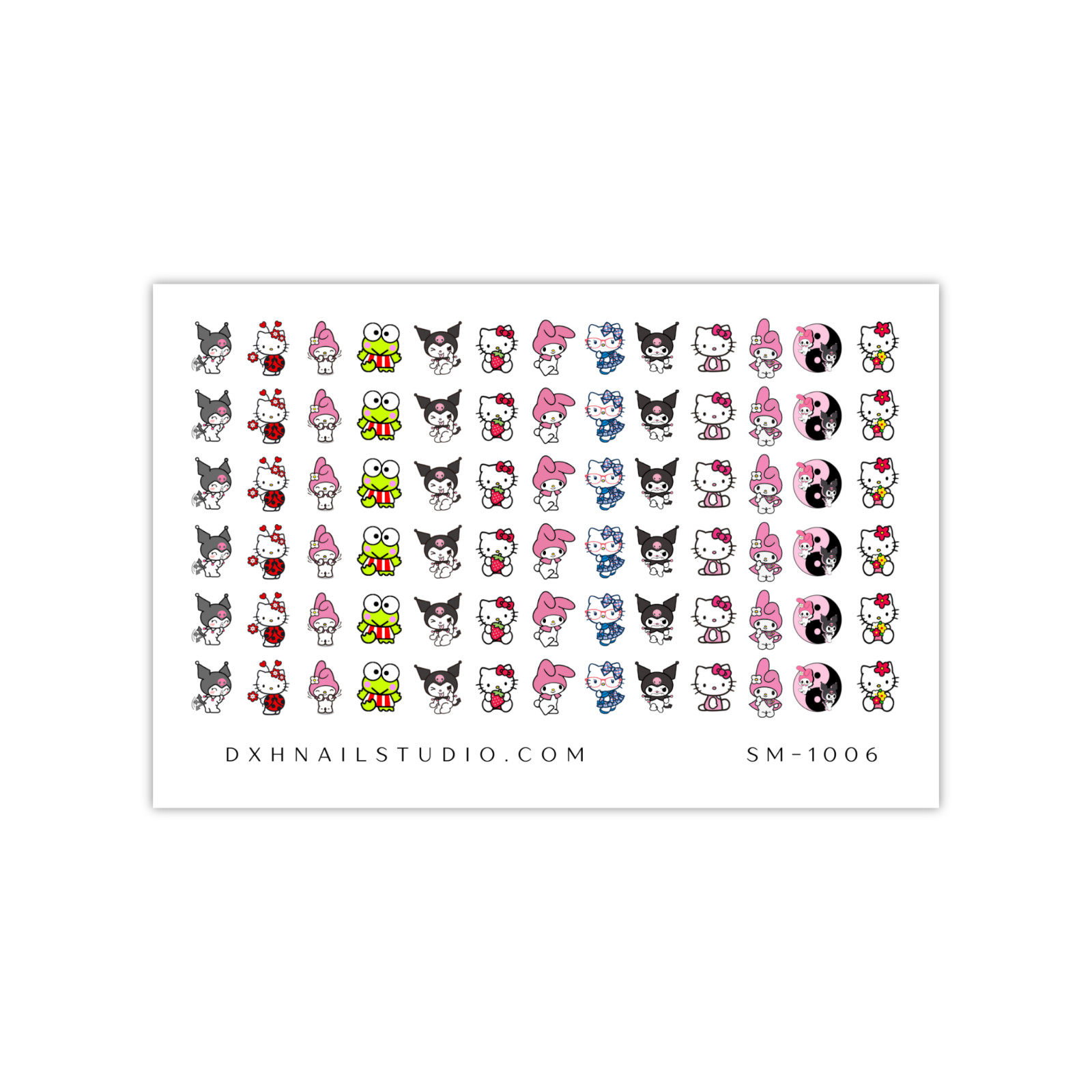 Sanrio Friends Nail Decals Clear Water Transfer Overlay SM-1006