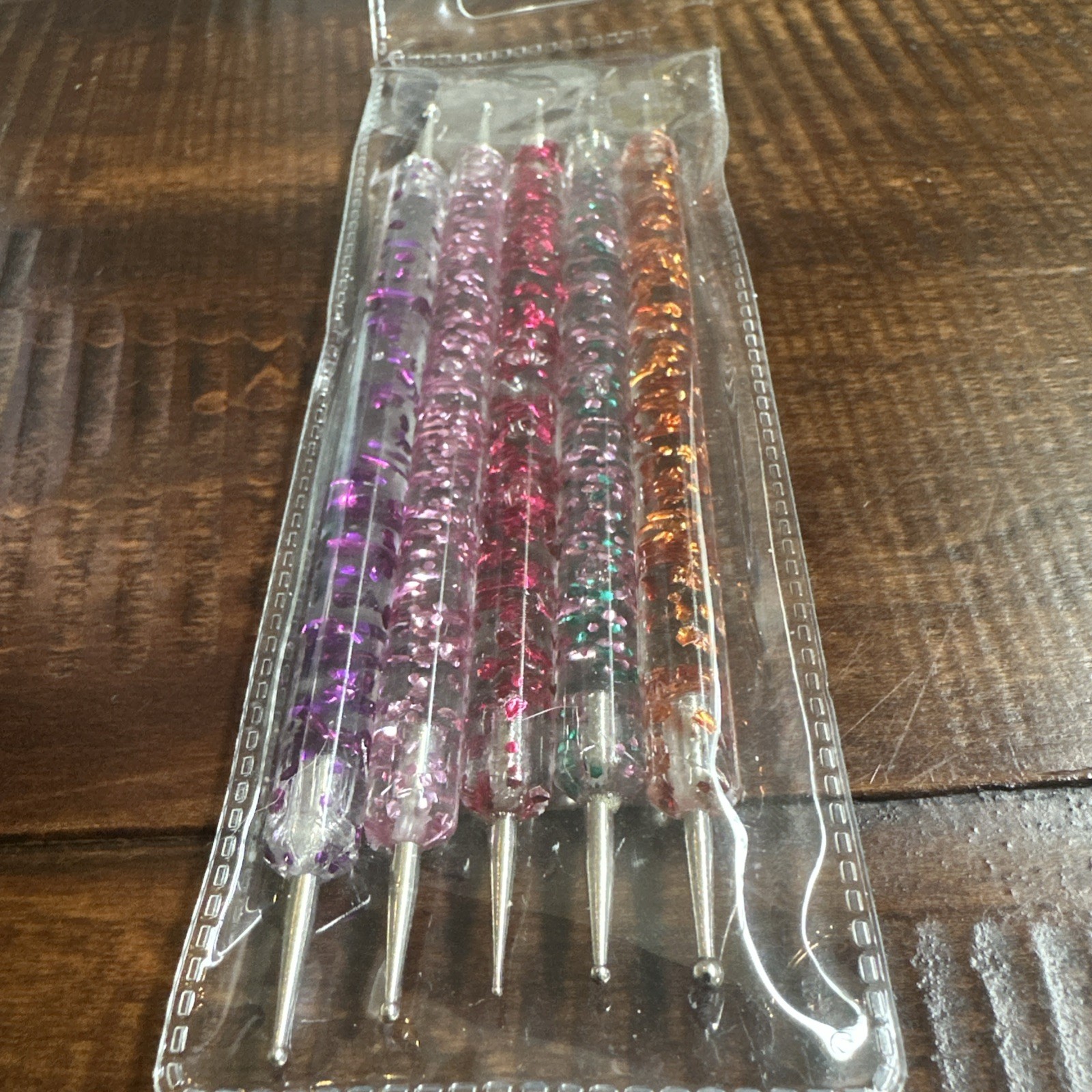 Double Ended Nail Art Pen 5 Pcs Handle Nail Design Tools Kit.