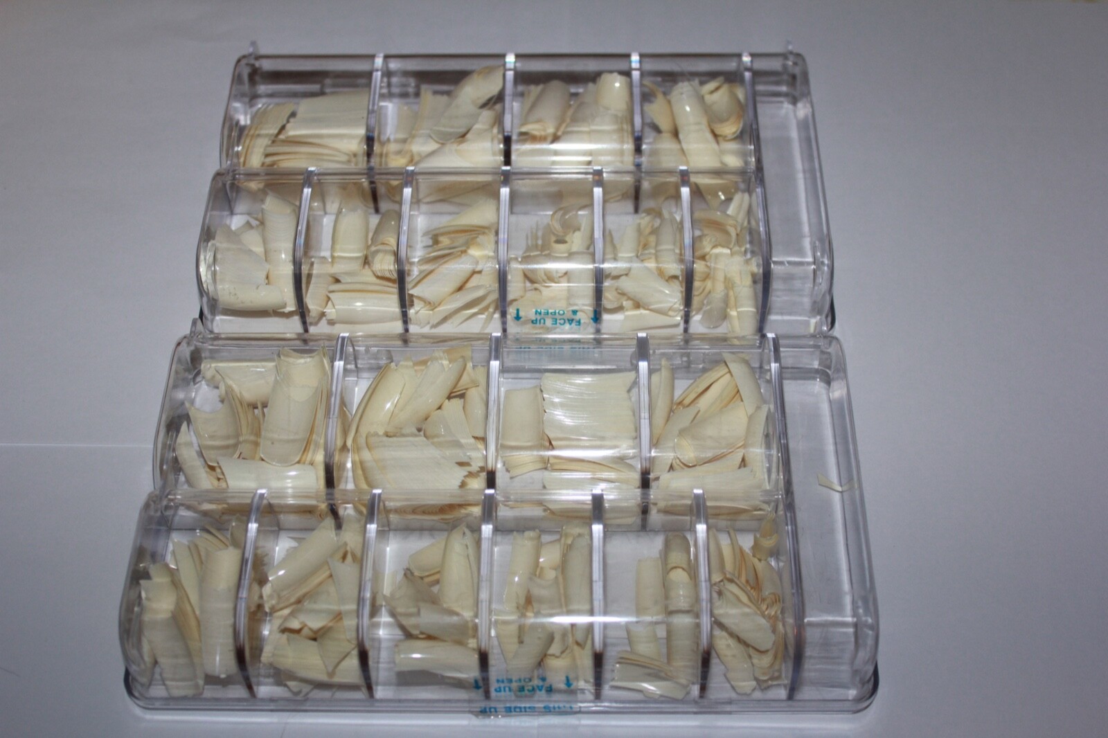 Square Fake False Nails Tips Long Square French Natural Transparent 1000 Pcs