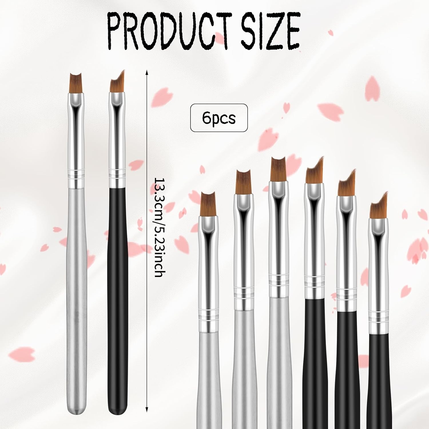 Oblique Head Nail Brushes Moon Shape French Brush French Tip Nail Brushes Set