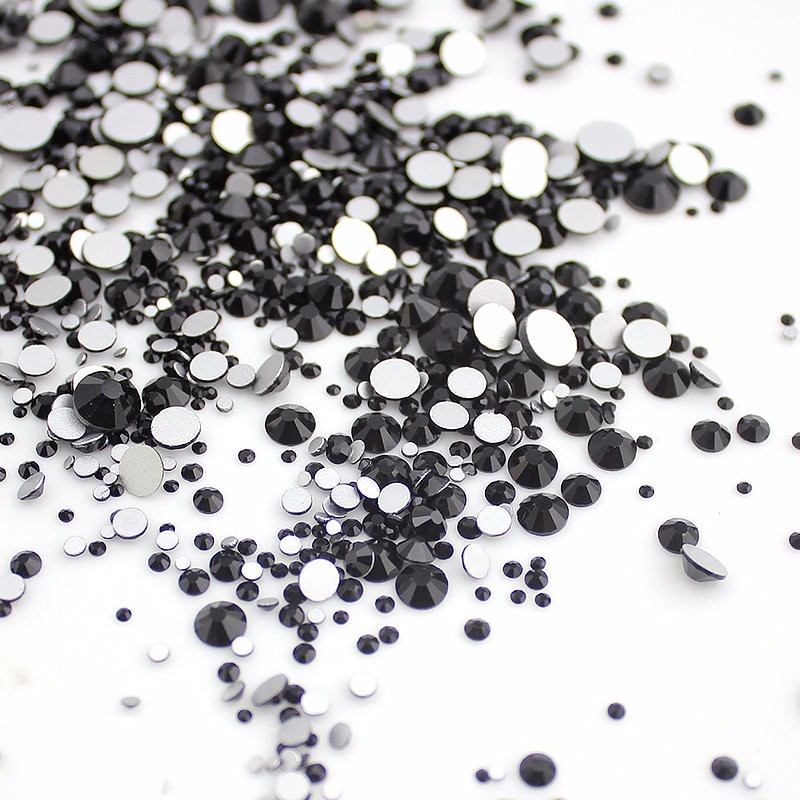 720p Mix Size Nail Art Rhinestones Glitter Diamond Crystal Gems Tips Decoration