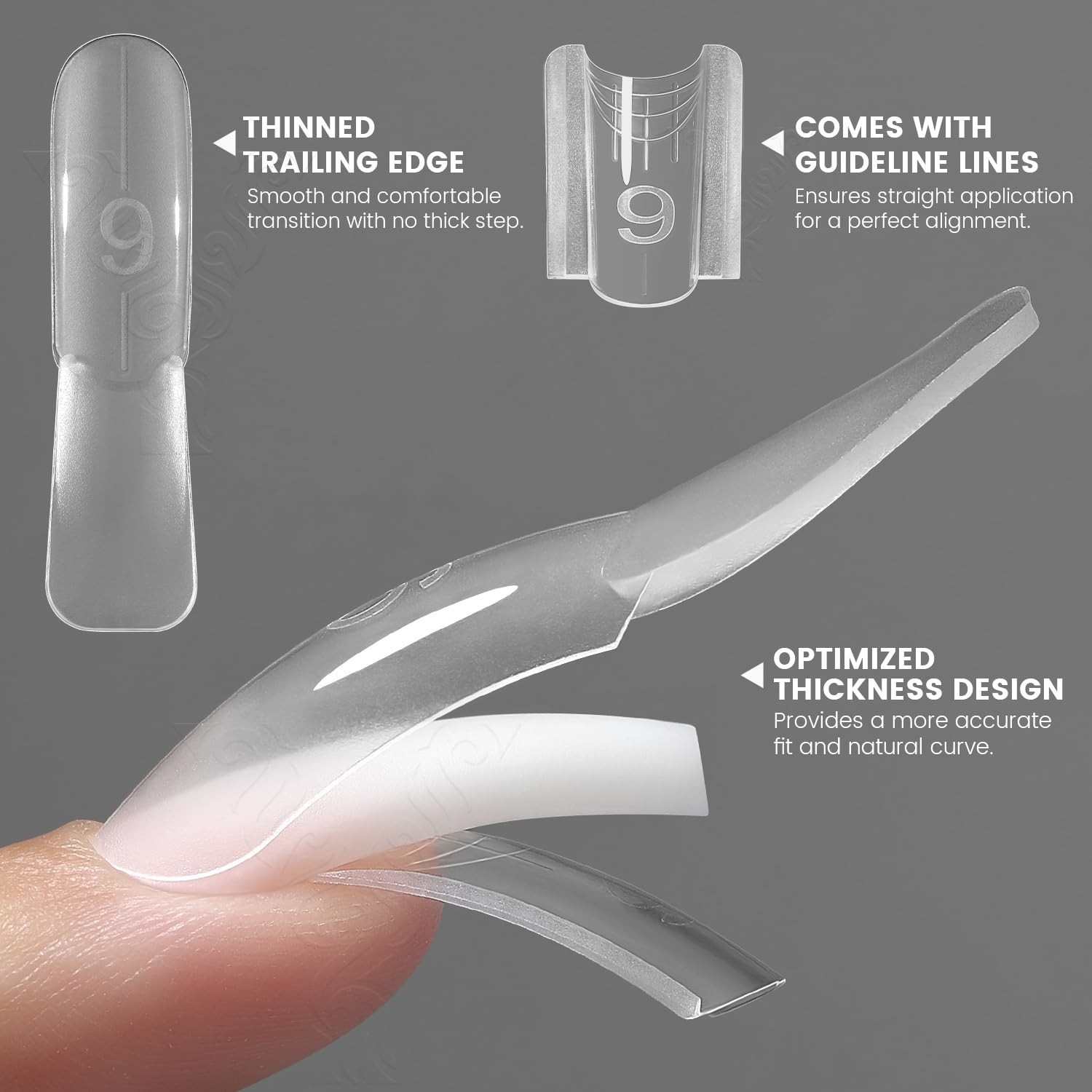 Dual Nail Forms for Builder Gel – 240Pcs, 15 Sizes, Poly Gel Nail Mold for Home