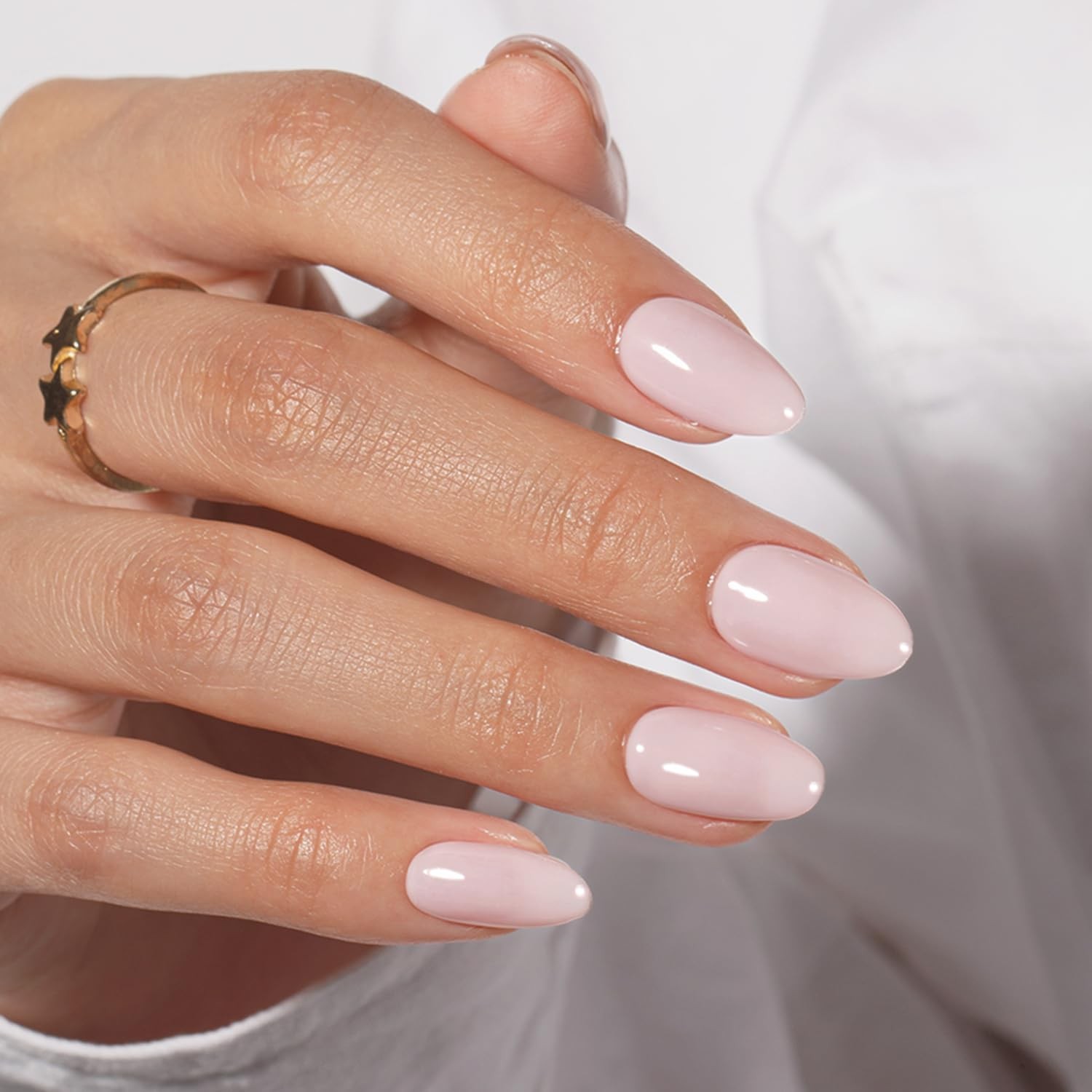 KQueenest Dusty Pink Press On Nails – Short Almond Acrylic Fake Nails w/ Glue