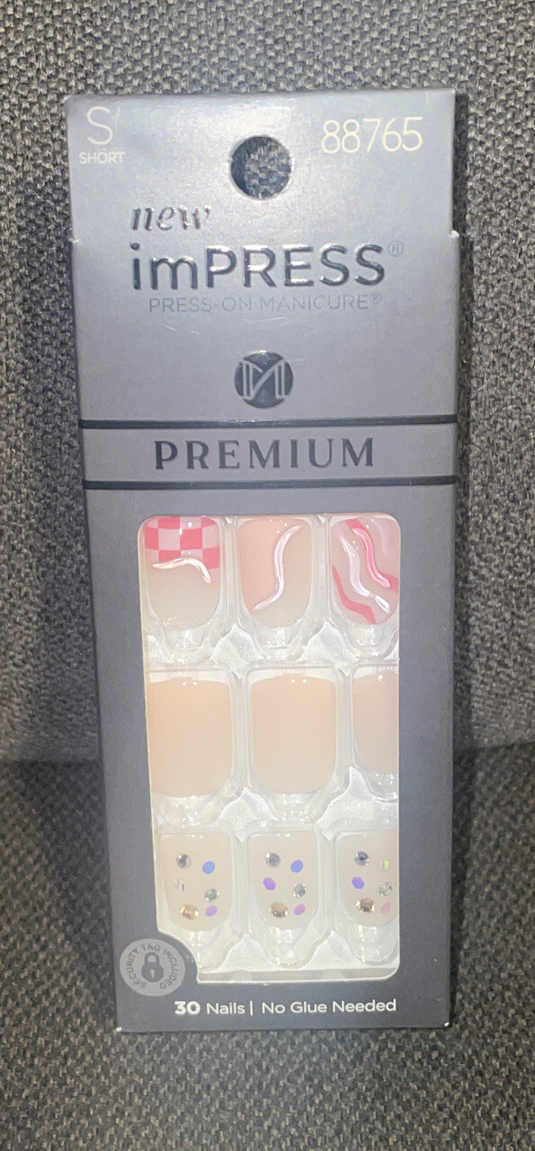 Kiss💅imPress Press-On Manicure Premium “MAGIC SHOP” Short Square 30 Nails