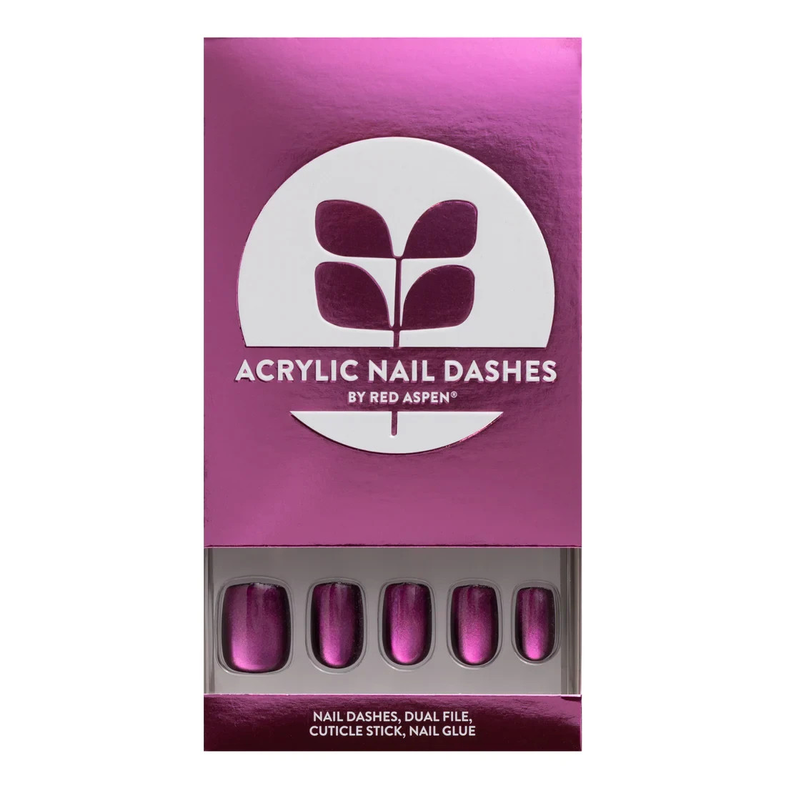 Red Aspen Press On Nails- Big + Bold, Beth-ACRYLIC-Purple -Short- Squoval