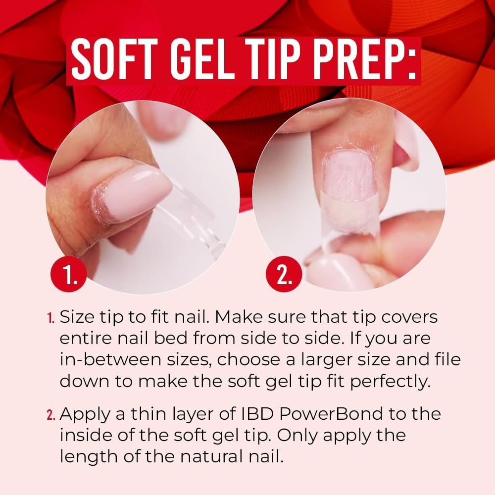 ibd Soft Gel Tips Refill Long Coffin 50ct #4 (3 Pack)