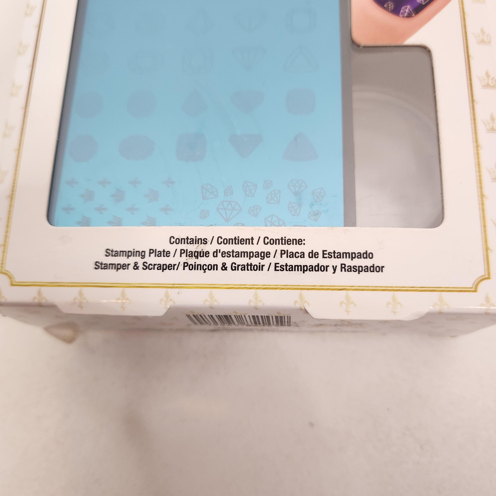 China Glaze Jewels Royale Nail Stamping Kit Blue Plate W/ Stamper Scraper 85145