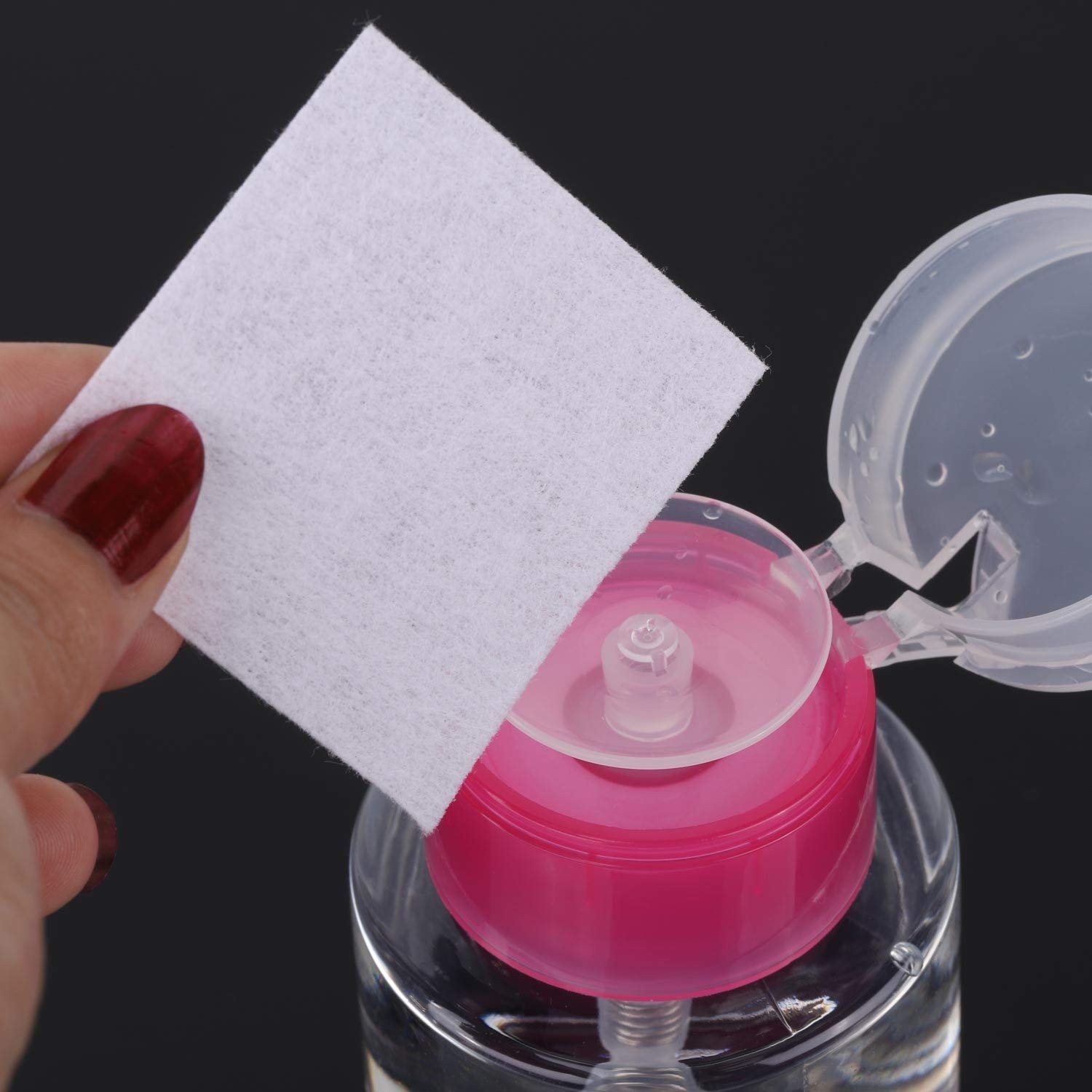 960 Alcohol-Free Lint-Free Nail Wipes with Pump Dispenser and Cuticle Pusher