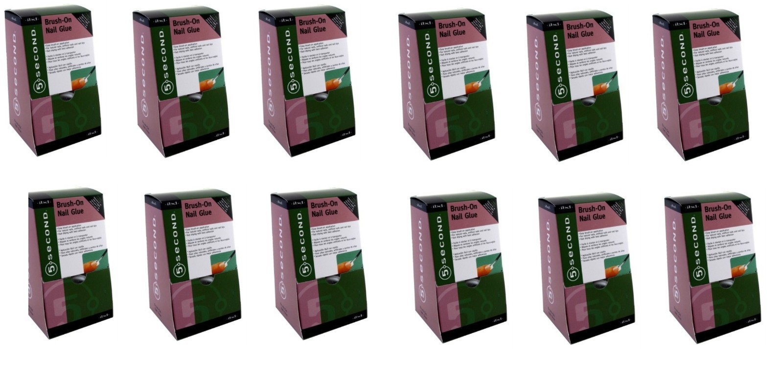 BL Ibd-5 Second Brush-On Nail Glue X 12 Pieces